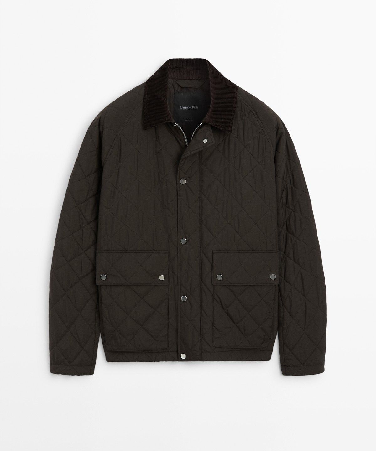 마시모두띠(MASSIMO DUTTI) 코듀로이 칼라 누비 자켓