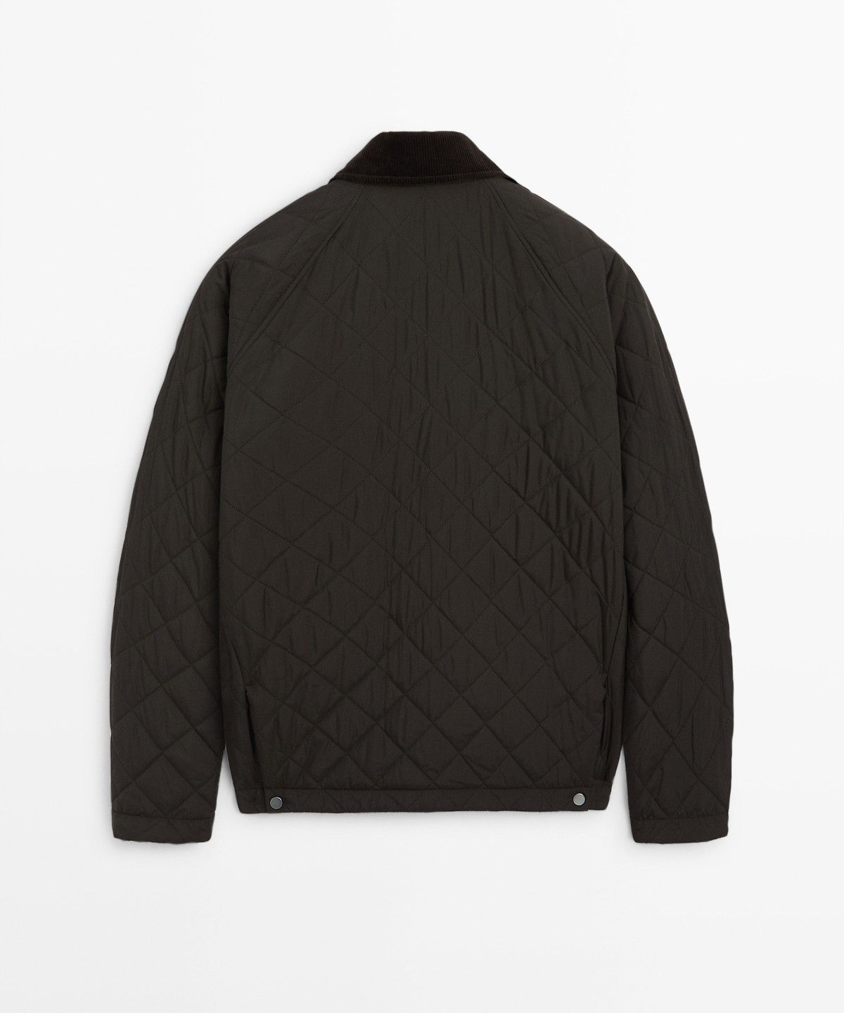 마시모두띠(MASSIMO DUTTI) 코듀로이 칼라 누비 자켓