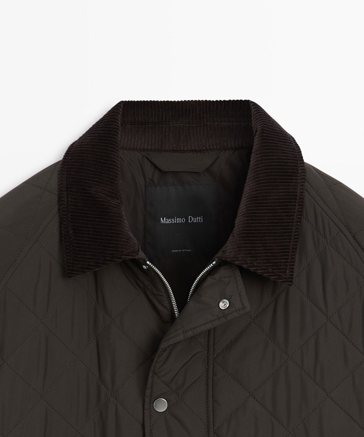 마시모두띠(MASSIMO DUTTI) 코듀로이 칼라 누비 자켓