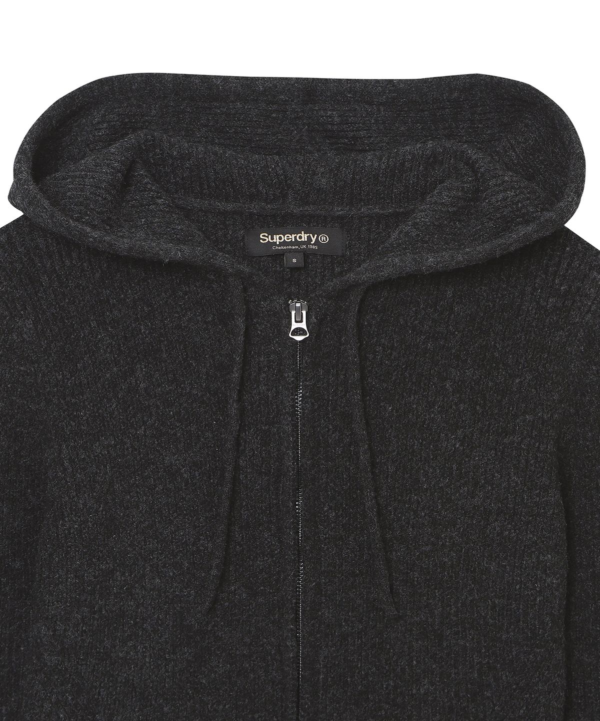 슈퍼드라이(SUPERDRY) 우먼스 리브드라이 니트 집업 차콜 SDFKCFQ06CHL