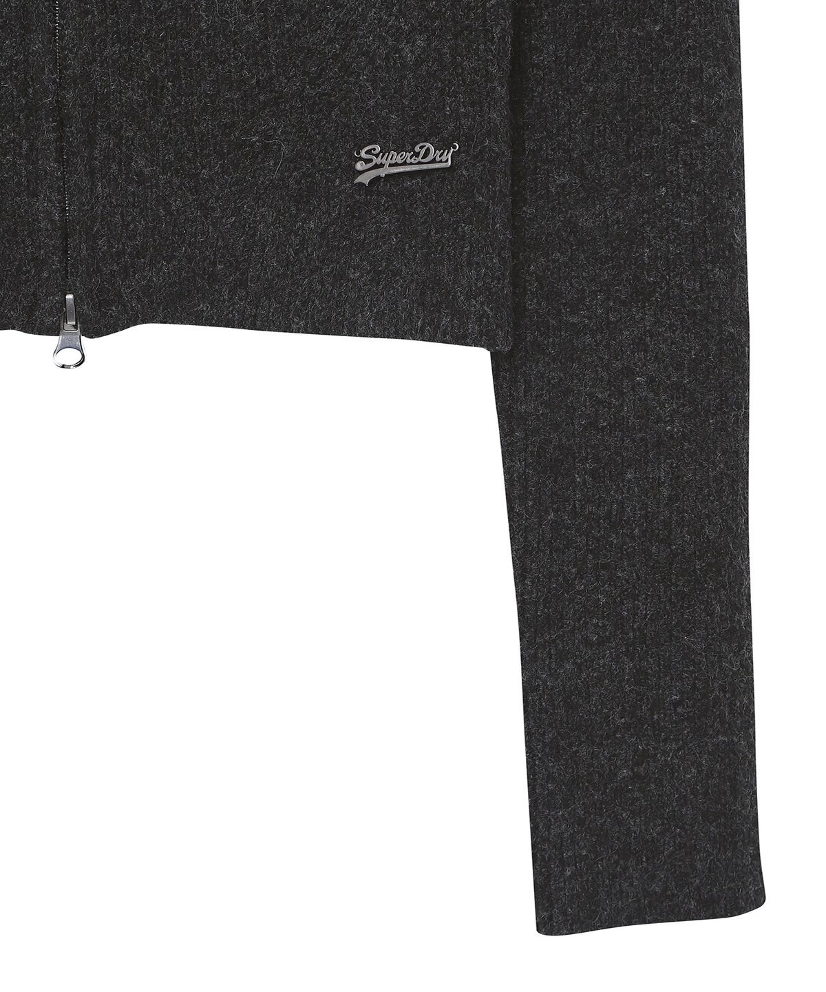 슈퍼드라이(SUPERDRY) 우먼스 리브드라이 니트 집업 차콜 SDFKCFQ06CHL