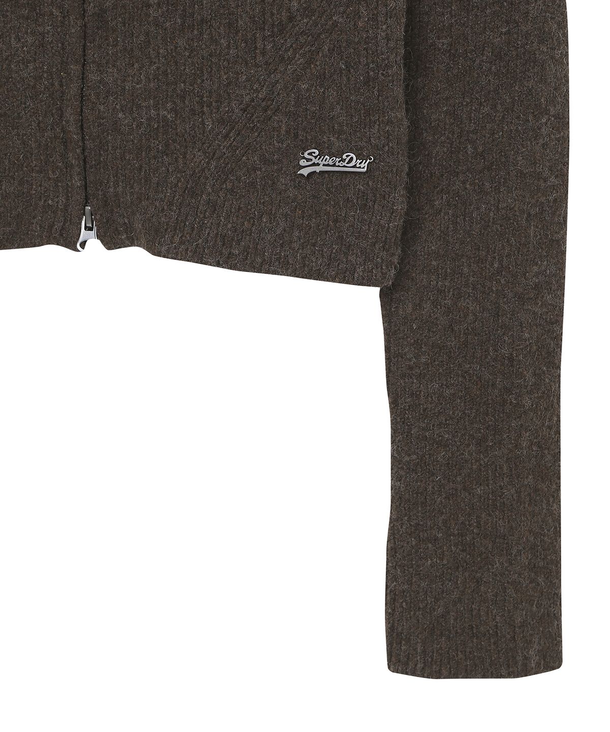 슈퍼드라이(SUPERDRY) 우먼스 리브드라이 니트 집업 브라운 SDFKCFQ06BRW