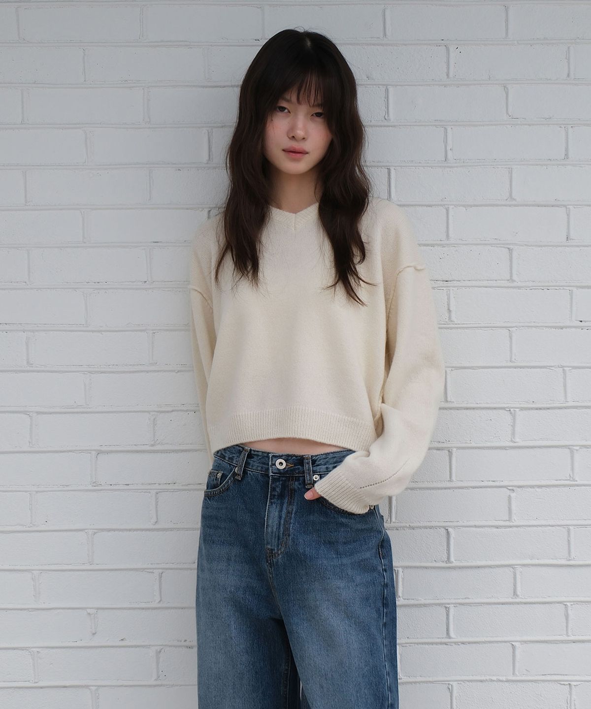 모의(MOUI) Mellow ribbon knit (IVORY)