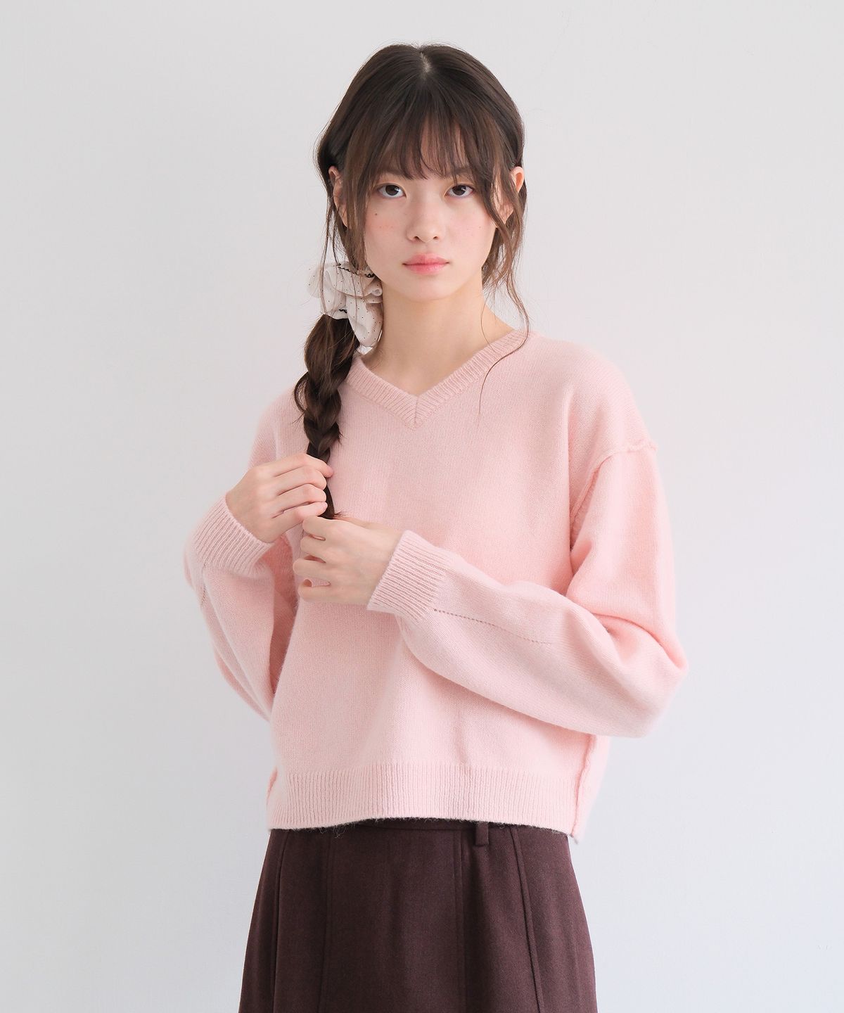 모의(MOUI) Mellow ribbon knit (PINK)