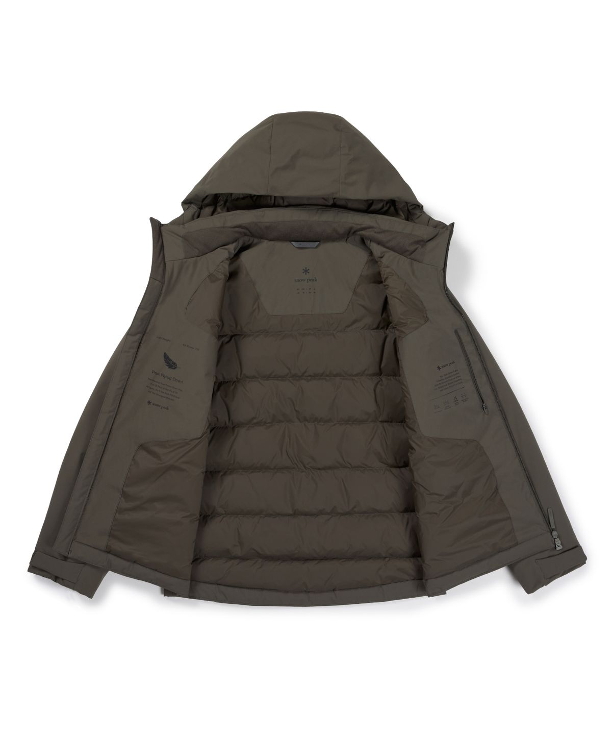 스노우피크 어패럴(SNOWPEAK APPAREL) 2L 티타닉 그래픽 지퍼 경량 다운 자켓 (S26WMTDJ34) Dark Khaki