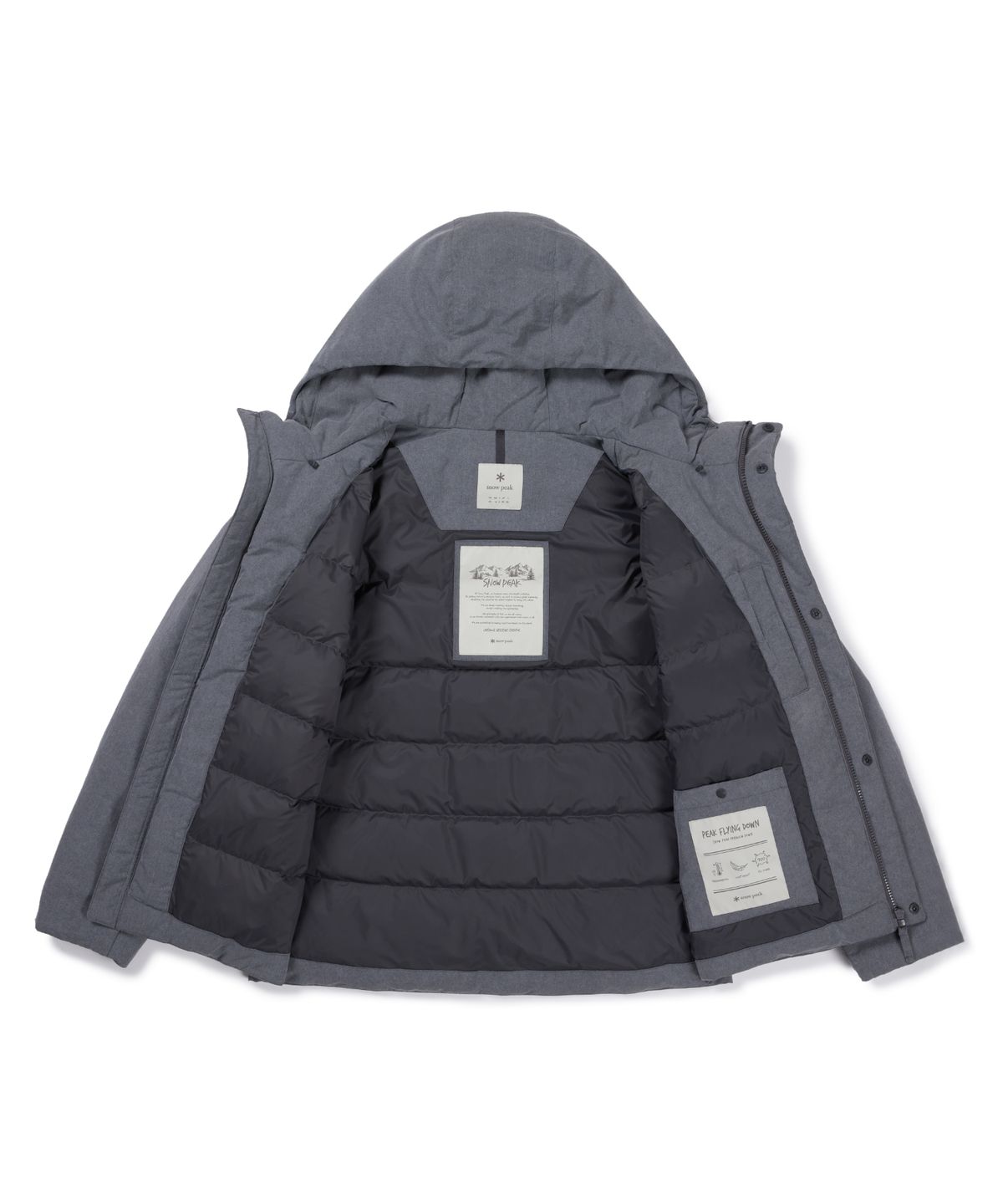 스노우피크 어패럴(SNOWPEAK APPAREL) 클랜드 워싱 경량 다운 자켓 (S26WUDDJ94) Charcoal