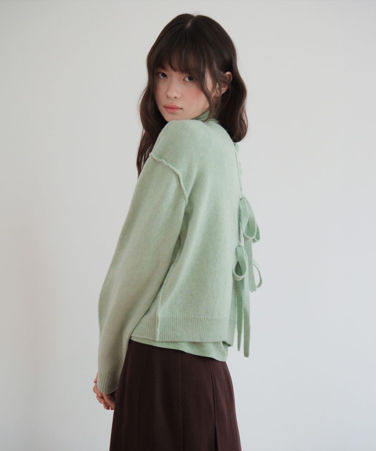모의(MOUI) Mellow ribbon knit (MINT)