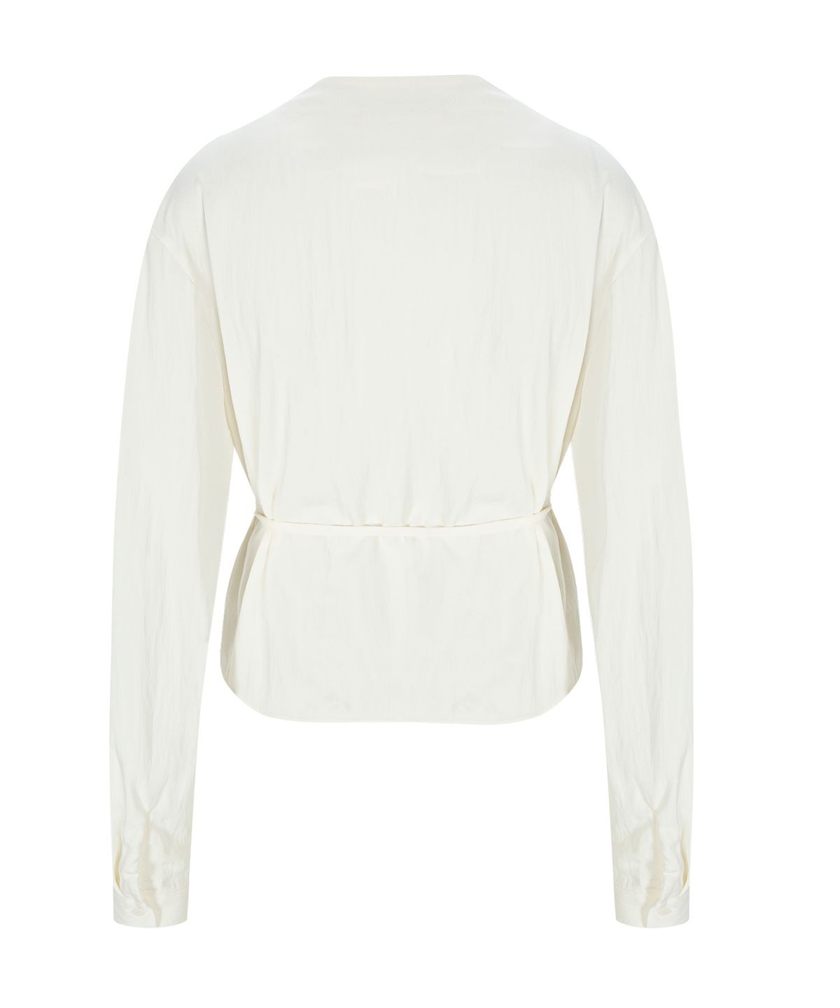 루시르주(LUCIR ZU) Cowl Neck Button Blouse (Cream)