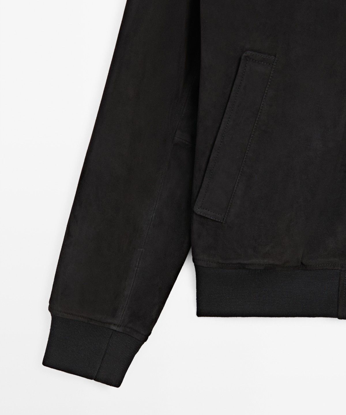 마시모두띠(MASSIMO DUTTI) 스웨이드 염소 가죽 봄버 재킷