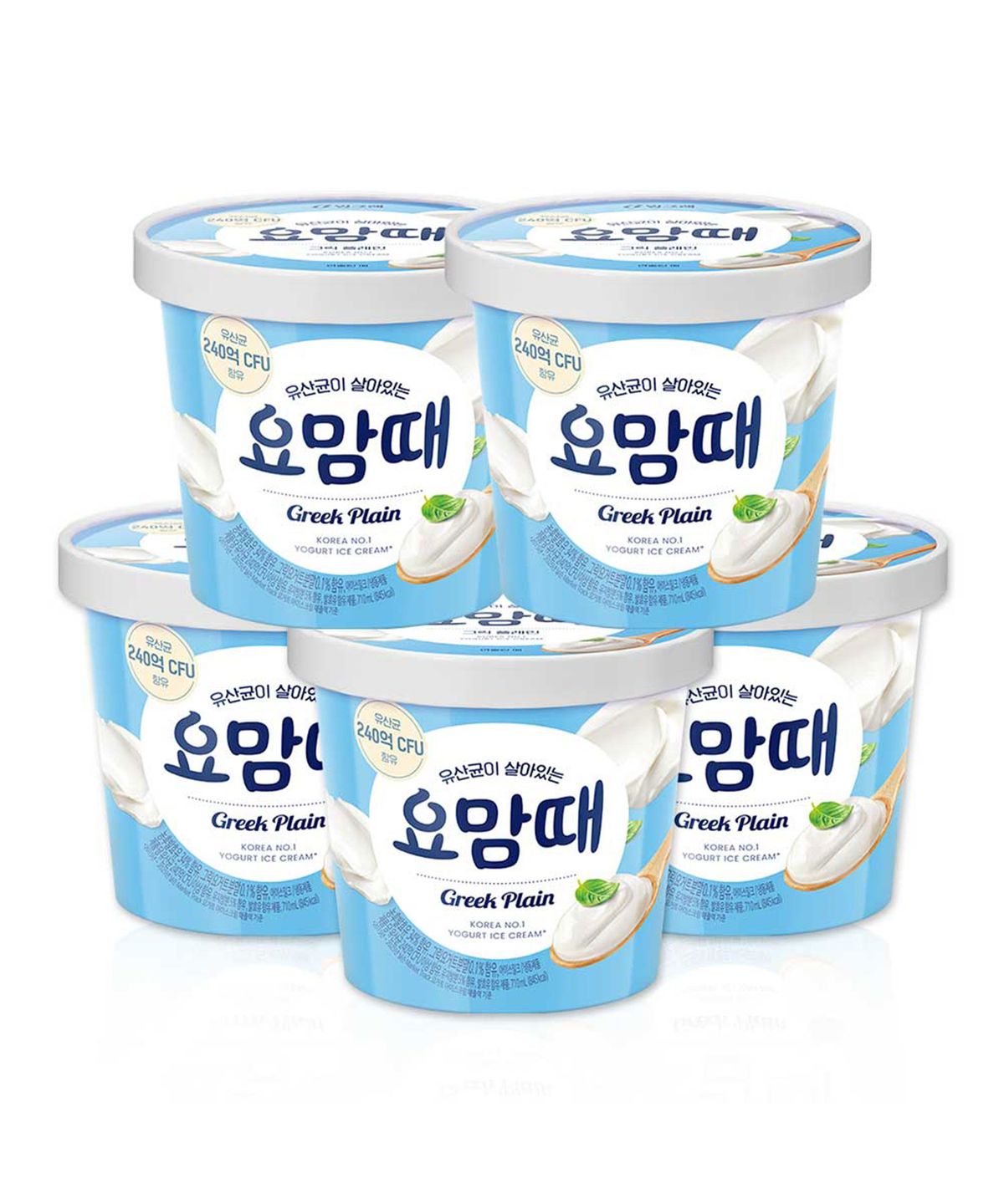 빙그레(BINGGRAE) 요맘때 파인트 그릭 플레인 5개