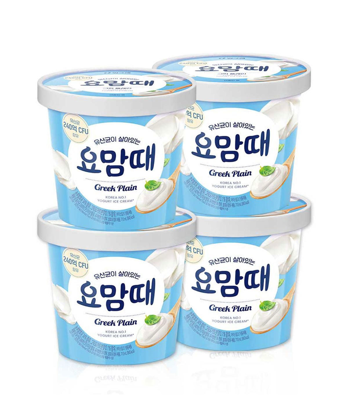 빙그레(BINGGRAE) 요맘때 파인트 그릭 플레인 4개