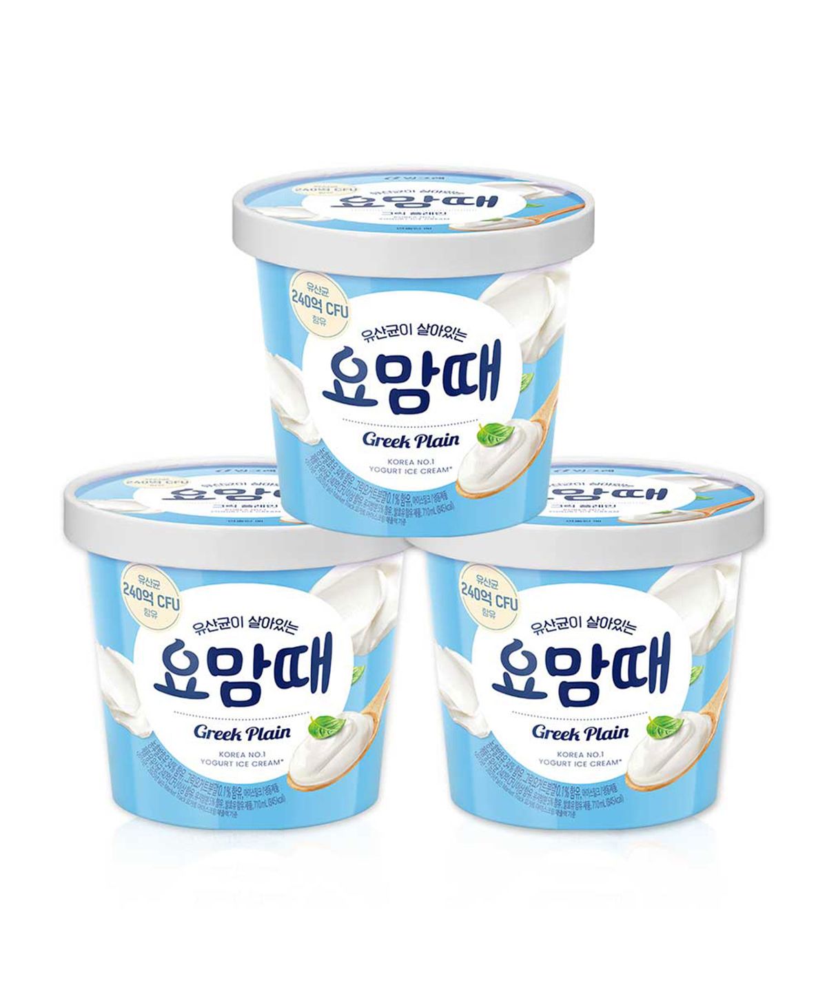 빙그레(BINGGRAE) 요맘때 파인트 그릭 플레인 3개