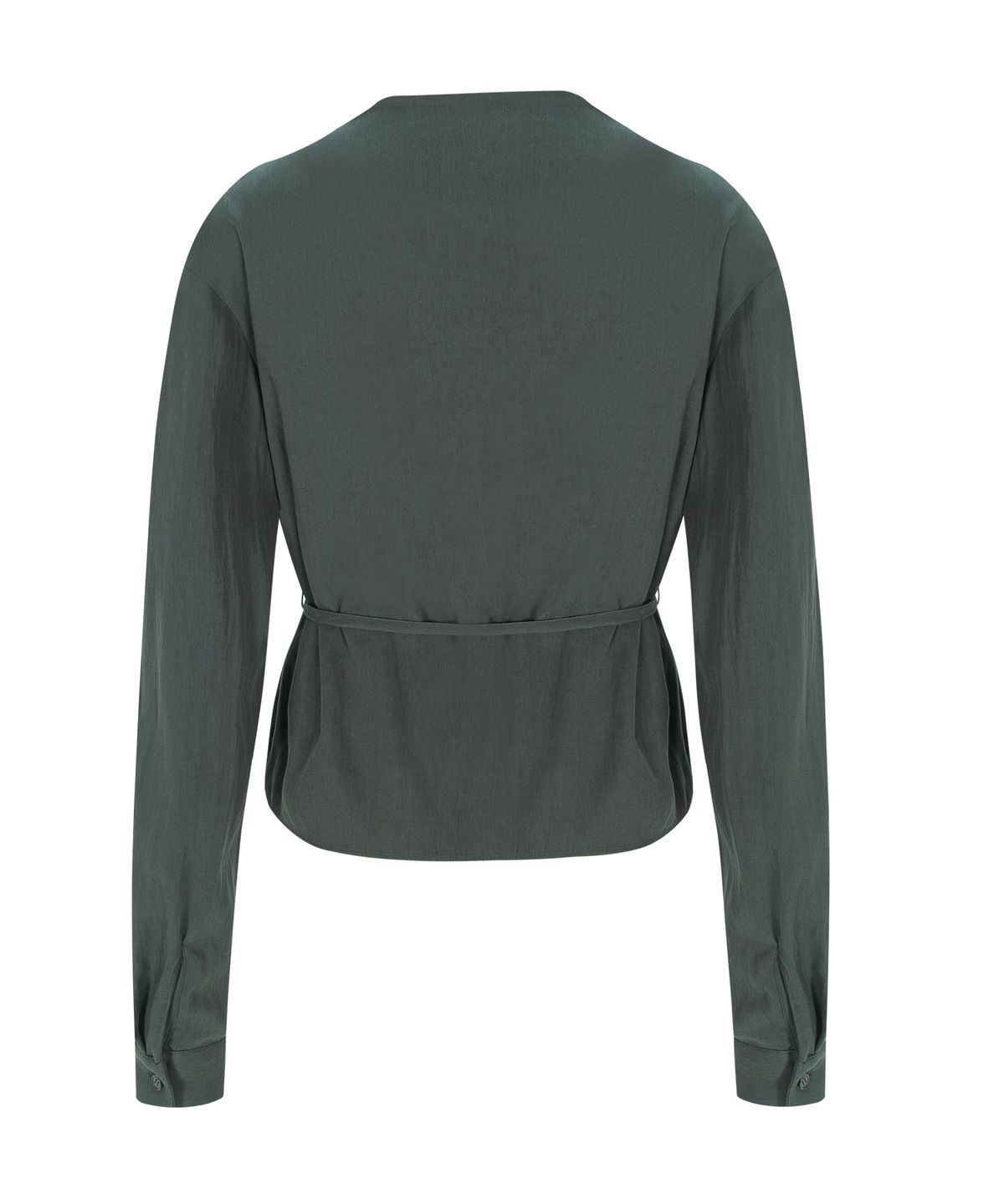 루시르주(LUCIR ZU) Cowl Neck Button Blouse (Charcoal)