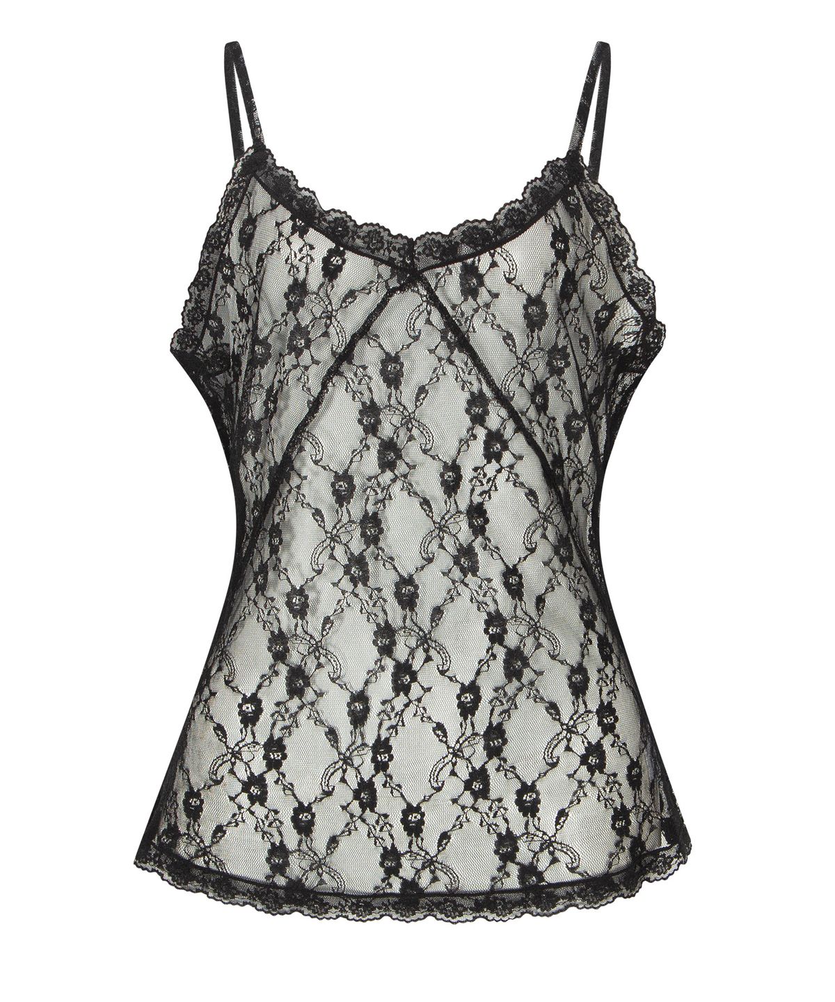 루시르주(LUCIR ZU) Lace Bustier Camisole (Black)