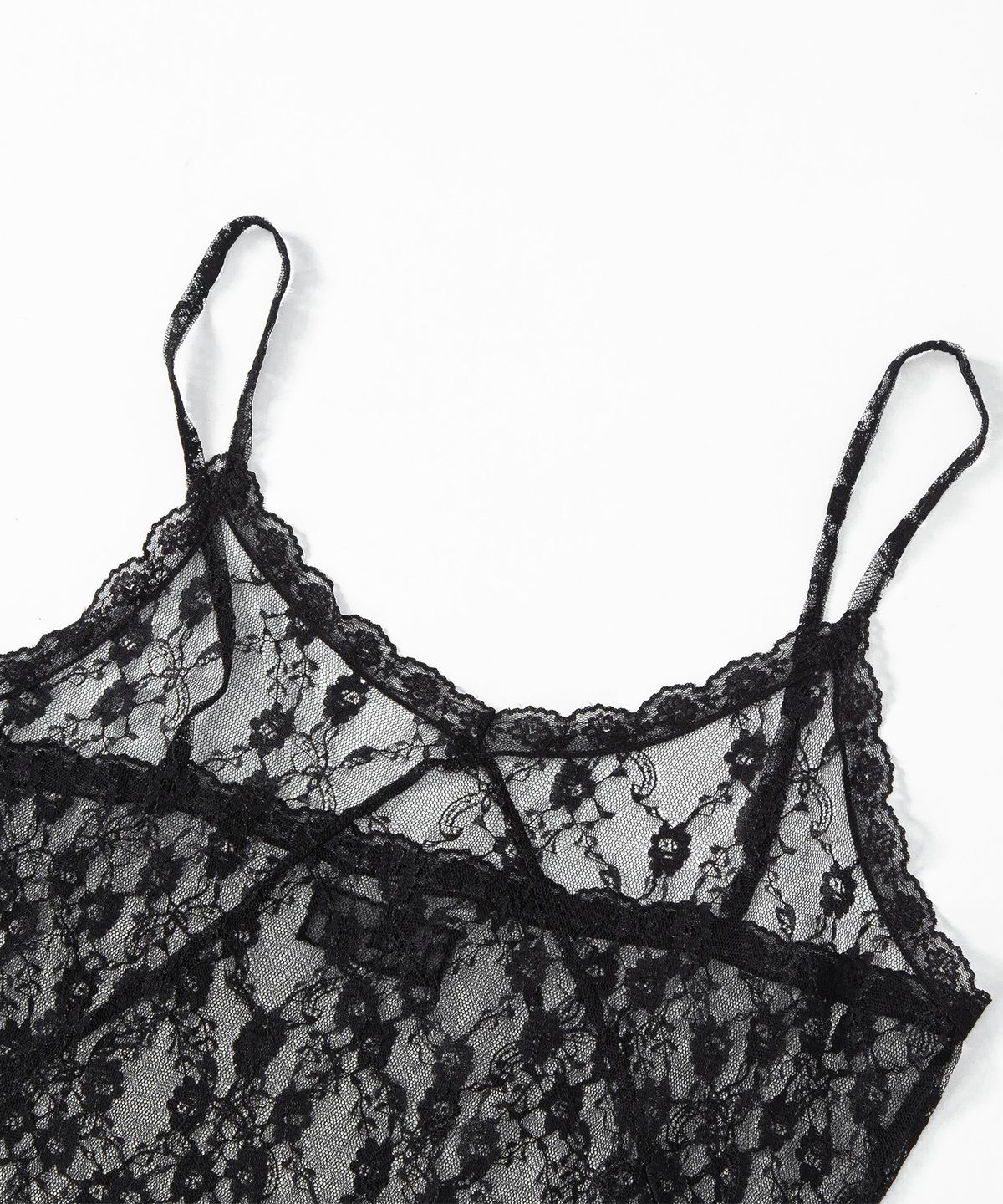 루시르주(LUCIR ZU) Lace Bustier Camisole (Black)