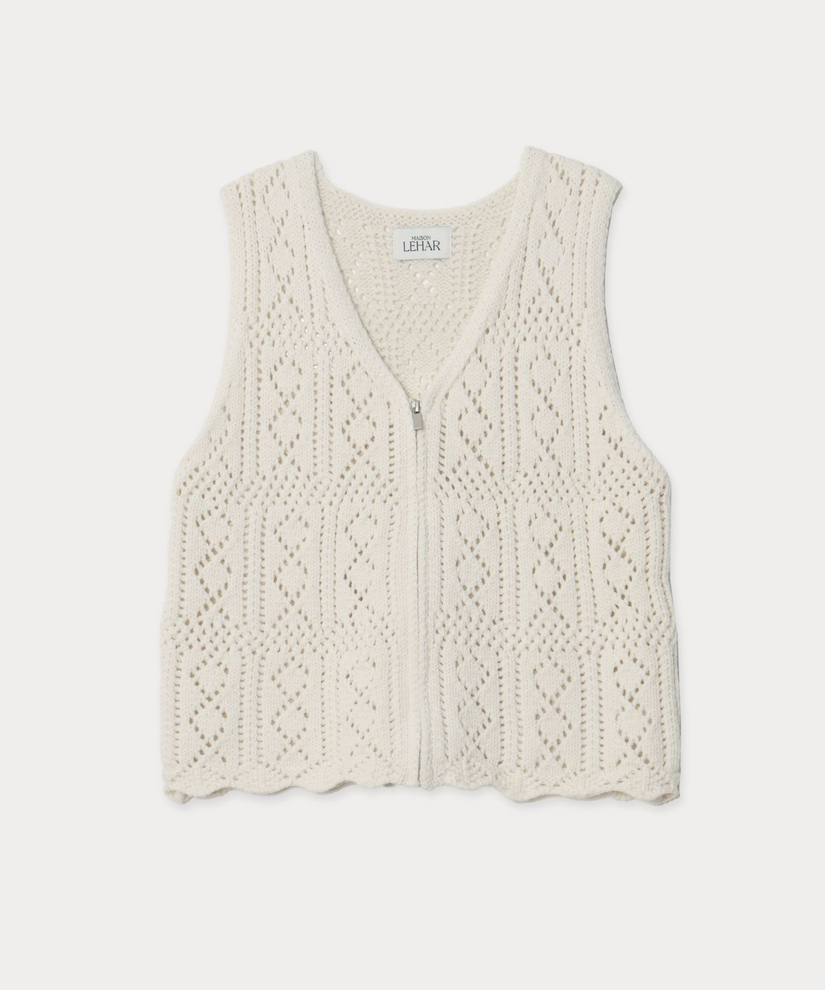 메종르하르(MAISONLEHAR) 덴버 집업 니트 조끼 2color