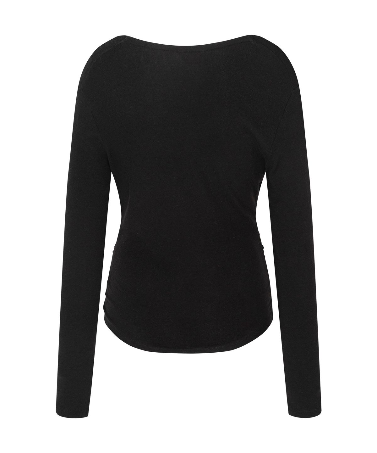 루시르주(LUCIR ZU) Cowl Neck Convertible-Sleeve Top (Black)