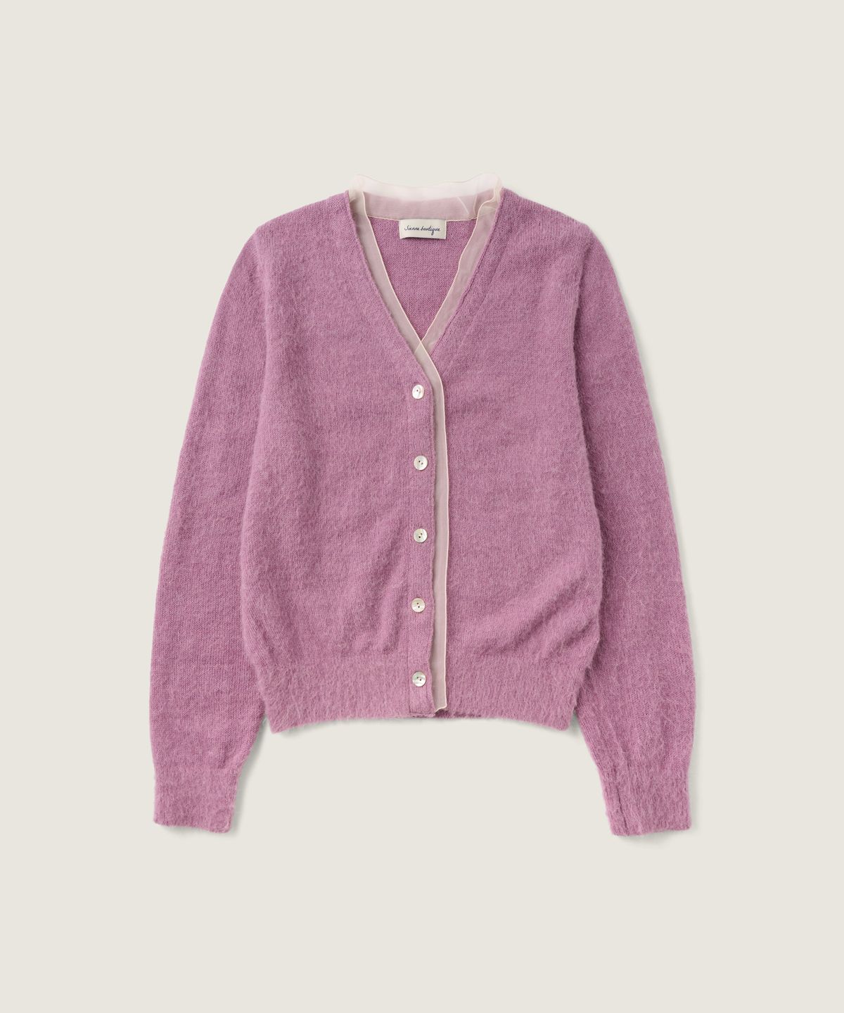 시엔느(SIENNE) Rosha Organza Alpaca Cardigan (Violet)