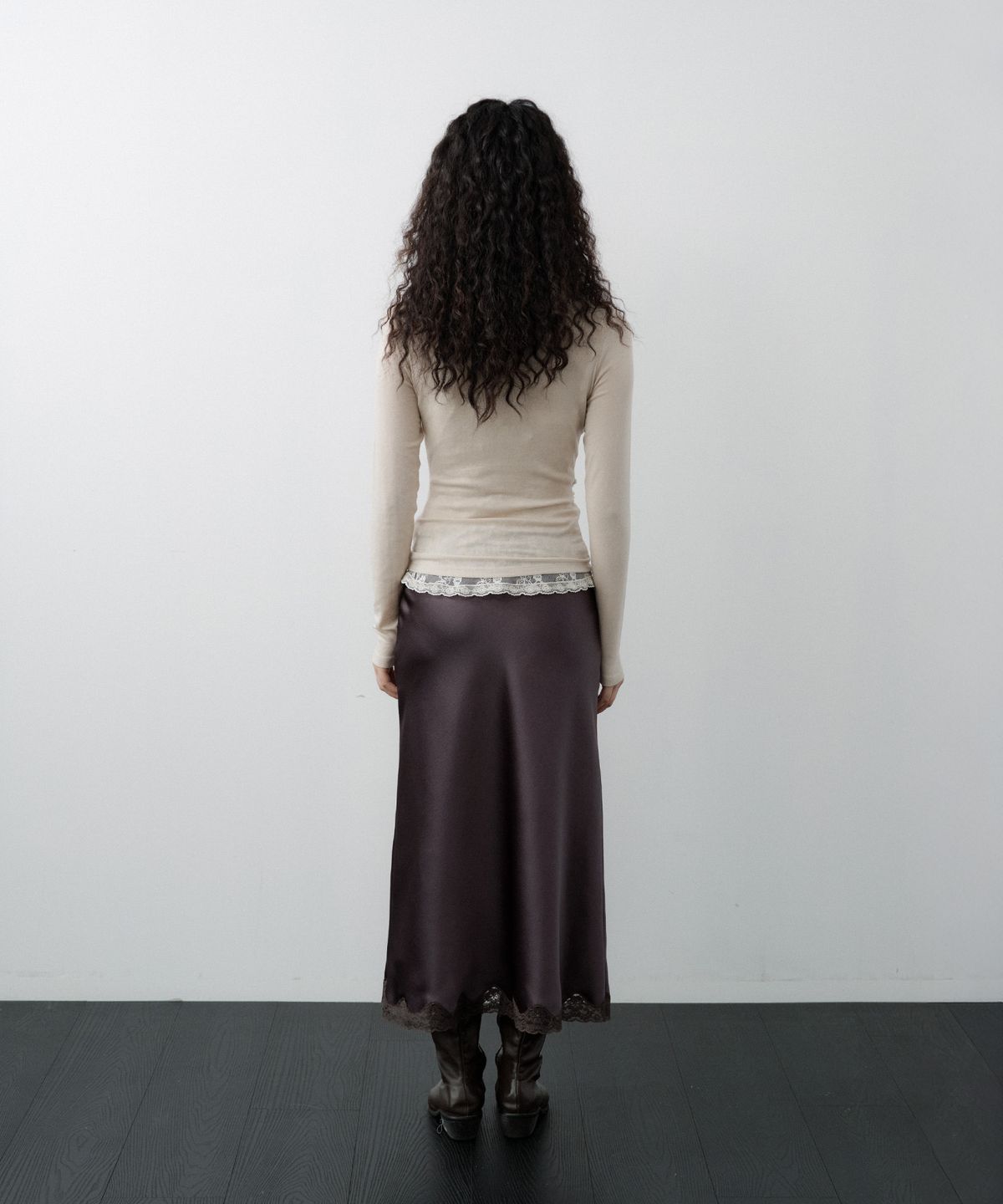 루시르주(LUCIR ZU) Cowl Neck Convertible-Sleeve Top (Beige)