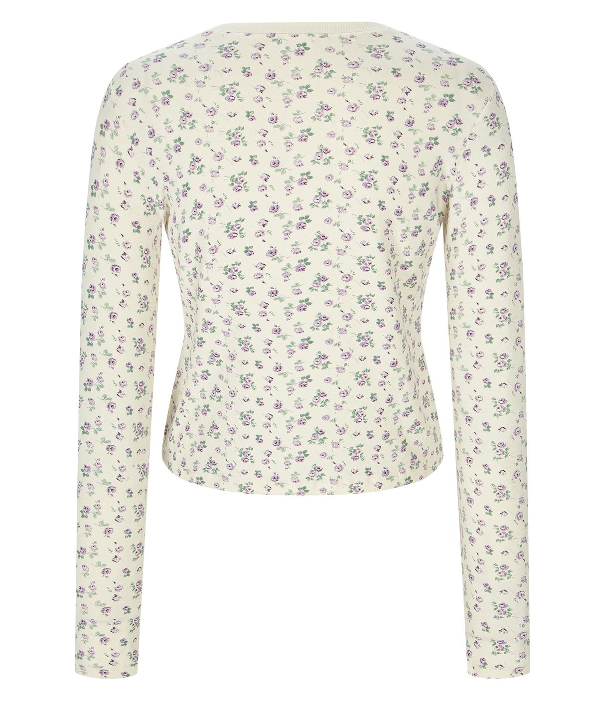 루시르주(LUCIR ZU) Tiny Floral Henley Top (Cream)