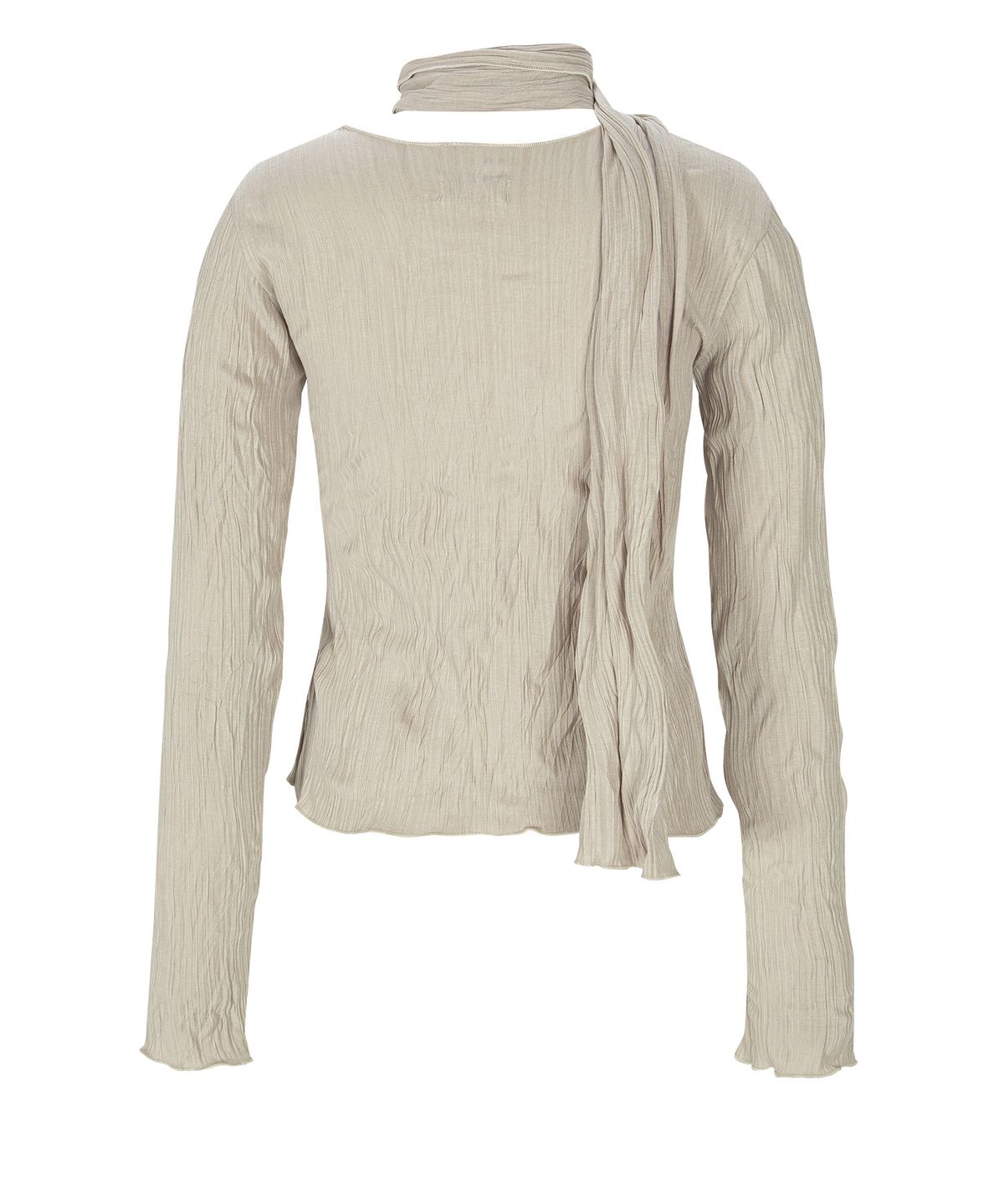 루시르주(LUCIR ZU) Pleated Cardigan Scarf Set (Beige)