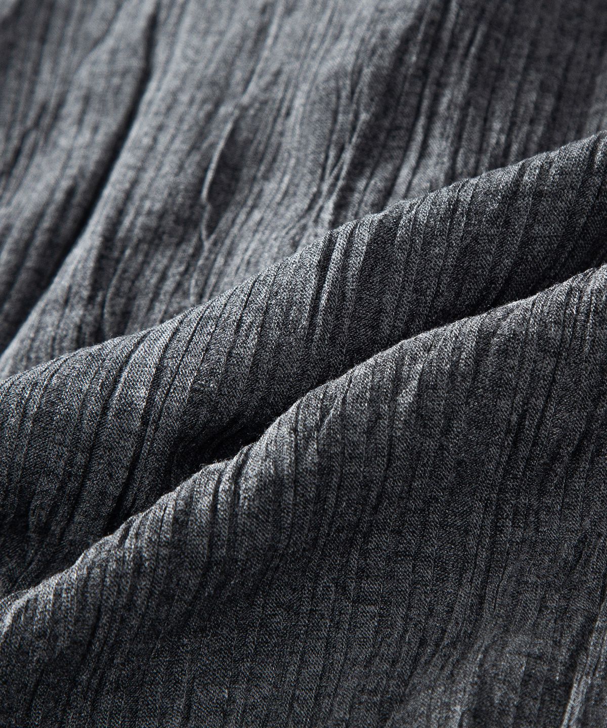 루시르주(LUCIR ZU) Pleated Cardigan Scarf Set (Charcoal)
