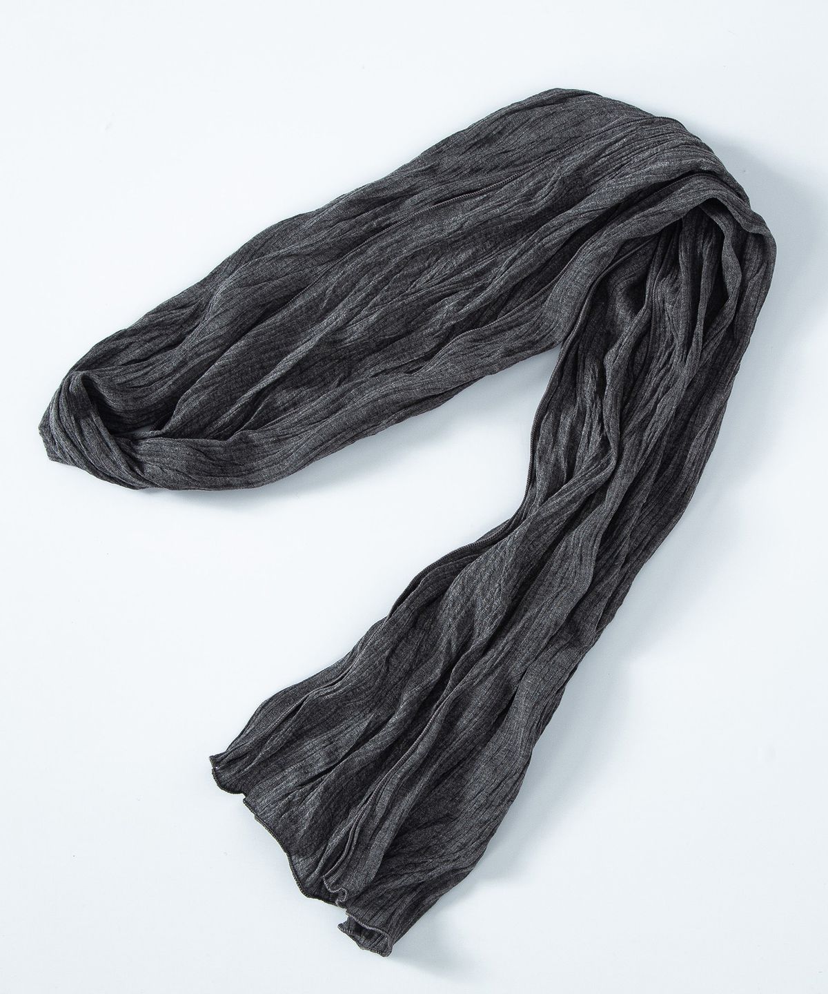 루시르주(LUCIR ZU) Pleated Cardigan Scarf Set (Charcoal)