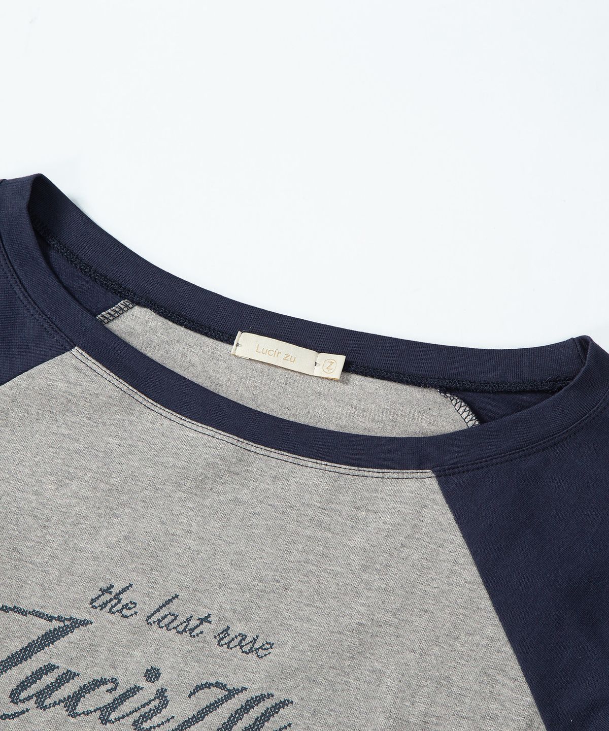 루시르주(LUCIR ZU) 20s Cotton Rose Raglan Tee (Indigo)