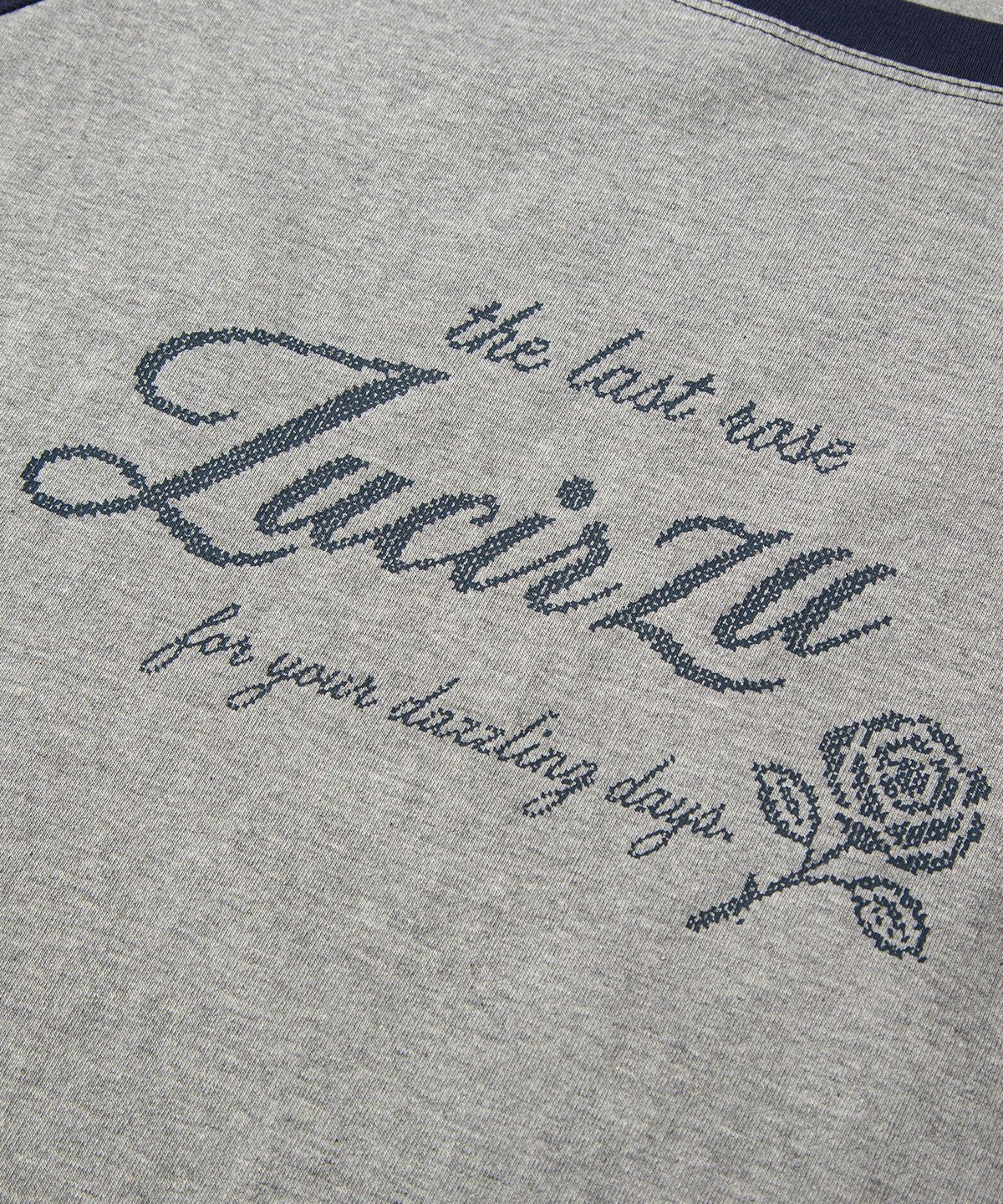루시르주(LUCIR ZU) 20s Cotton Rose Raglan Tee (Indigo)