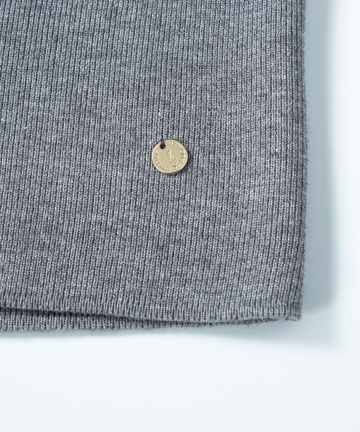 루시르주(LUCIR ZU) Wool Boatneck Bolero Knit Top (Charcoal)
