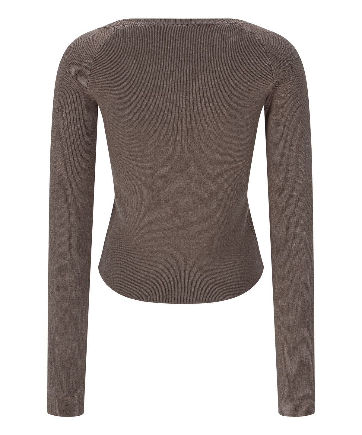 루시르주(LUCIR ZU) Wool Boatneck Bolero Knit Top (Brown)