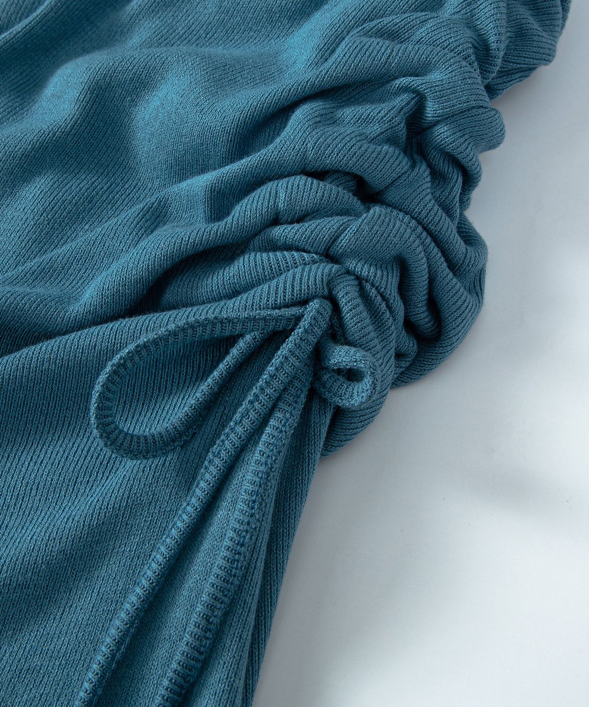 루시르주(LUCIR ZU) Side-Shirred Maxi Skirt (Teal Green)