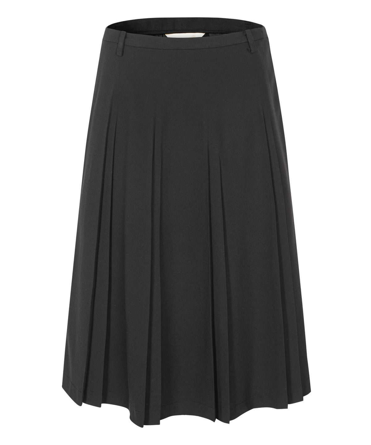 루시르주(LUCIR ZU) Fan Pleated Midi Skirt (Black)