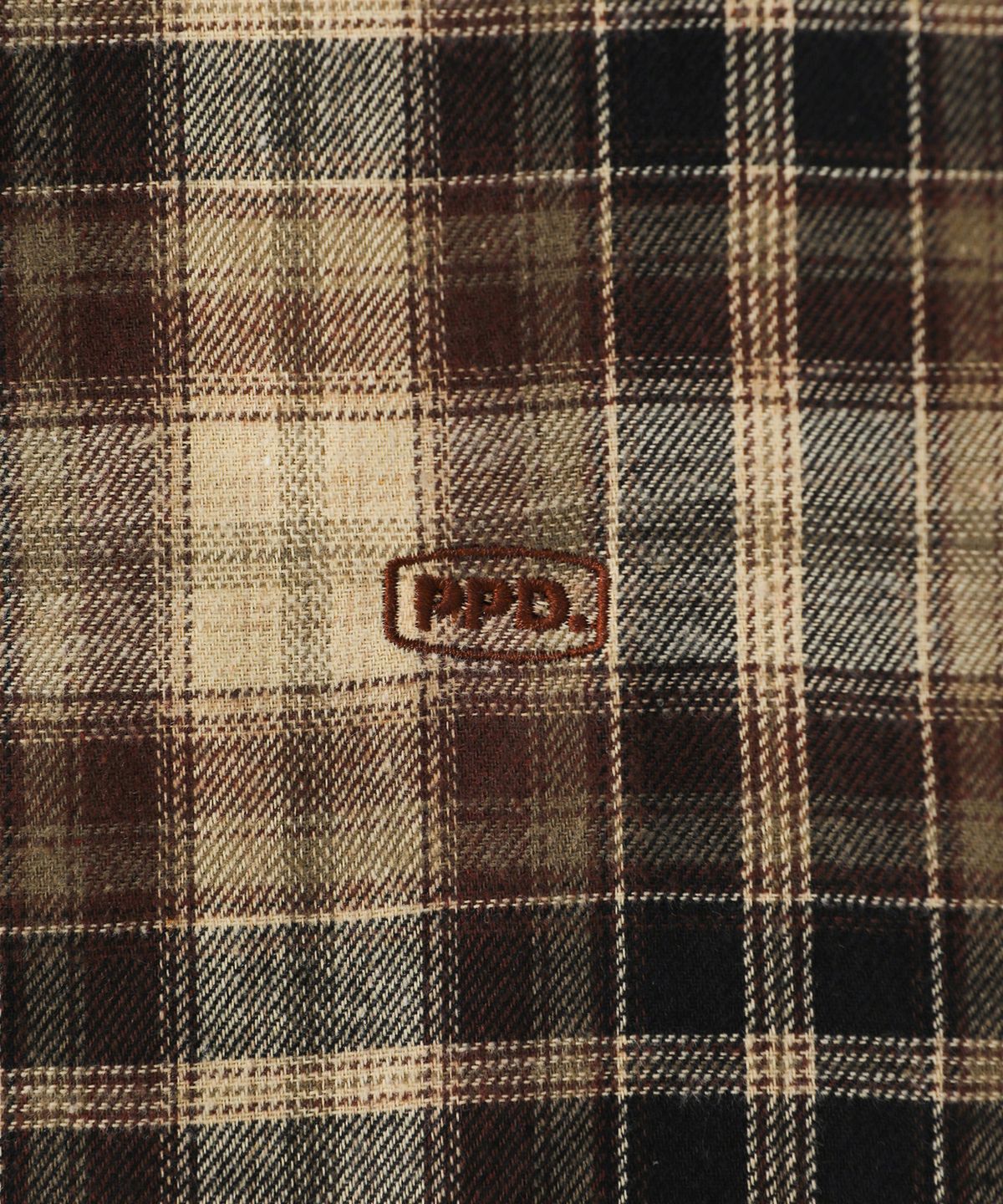 퍼프퍼프뎁트(PUFF PUFF DEPT) 오버핏 플란넬 체크 셔츠 CHESTNUT