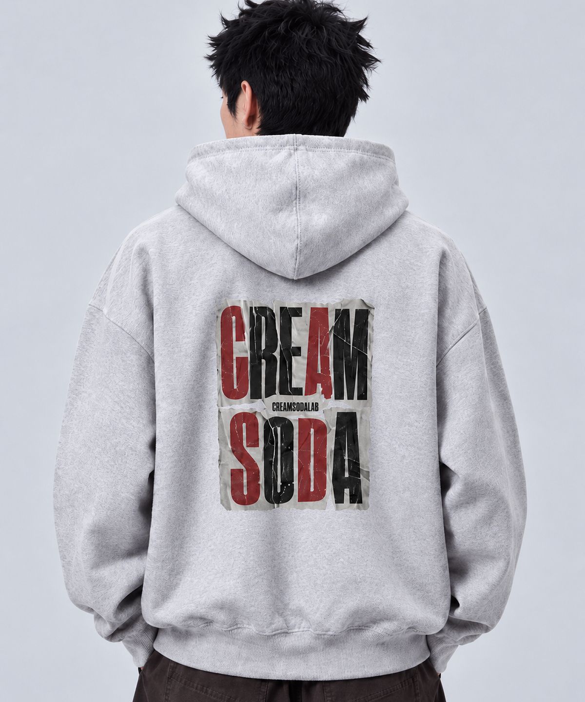 크림소다랩(CREAM SODA LAB) 빈티지 뉴스 페이퍼 후드