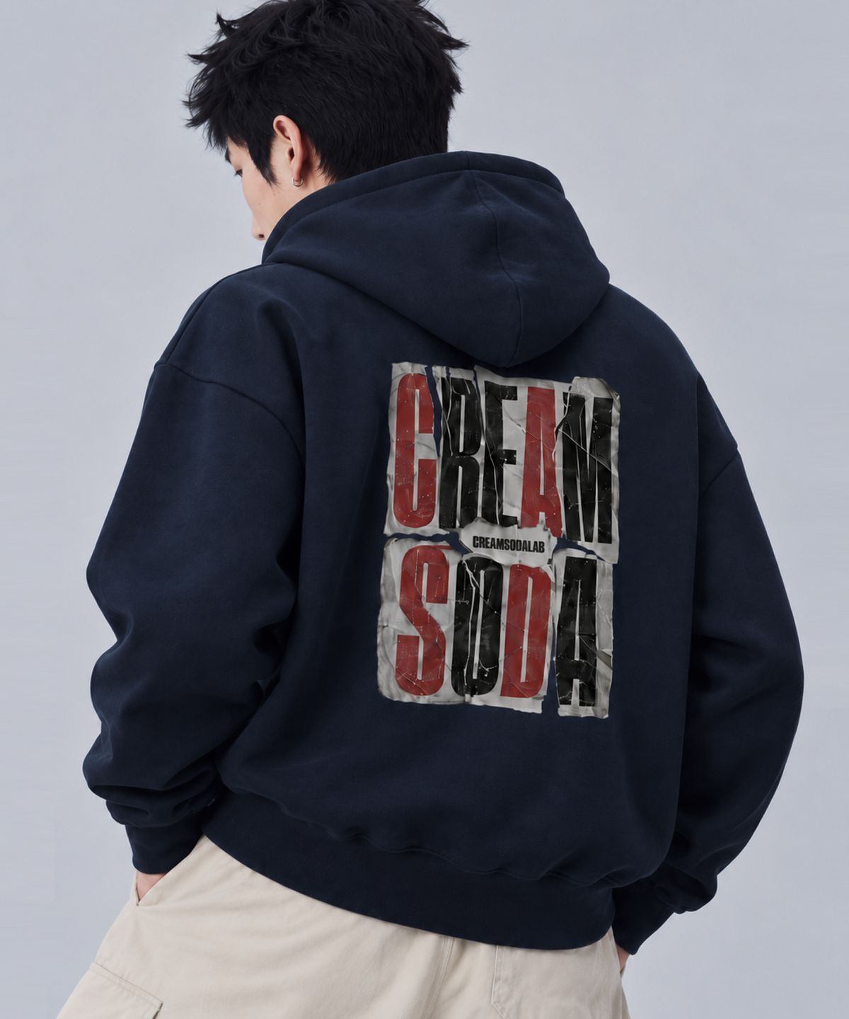 크림소다랩(CREAM SODA LAB) 빈티지 뉴스 페이퍼 후드