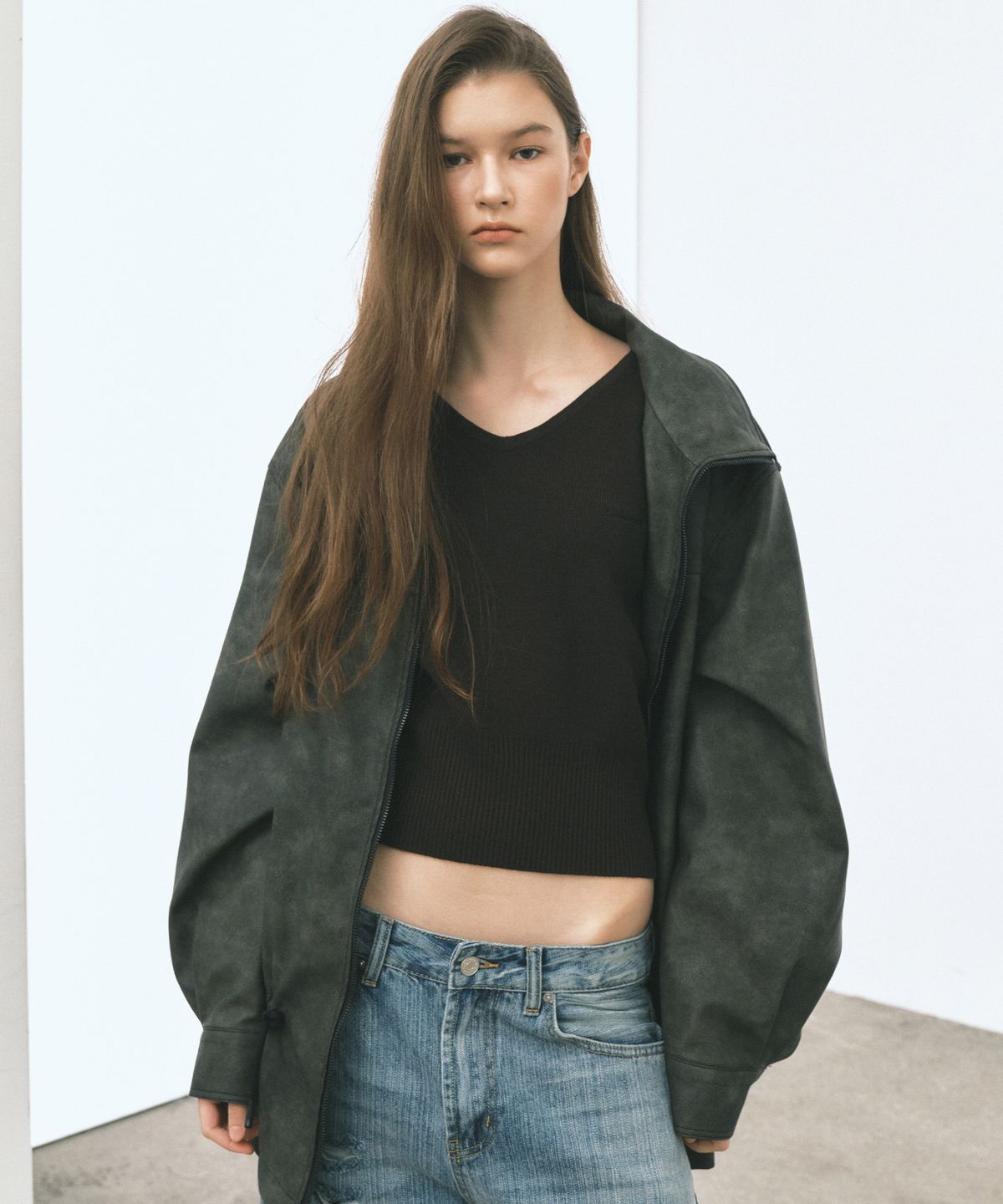 닉앤니콜(NICK&NICOLE) WASHED STRING FIELD JACKET_BROWN