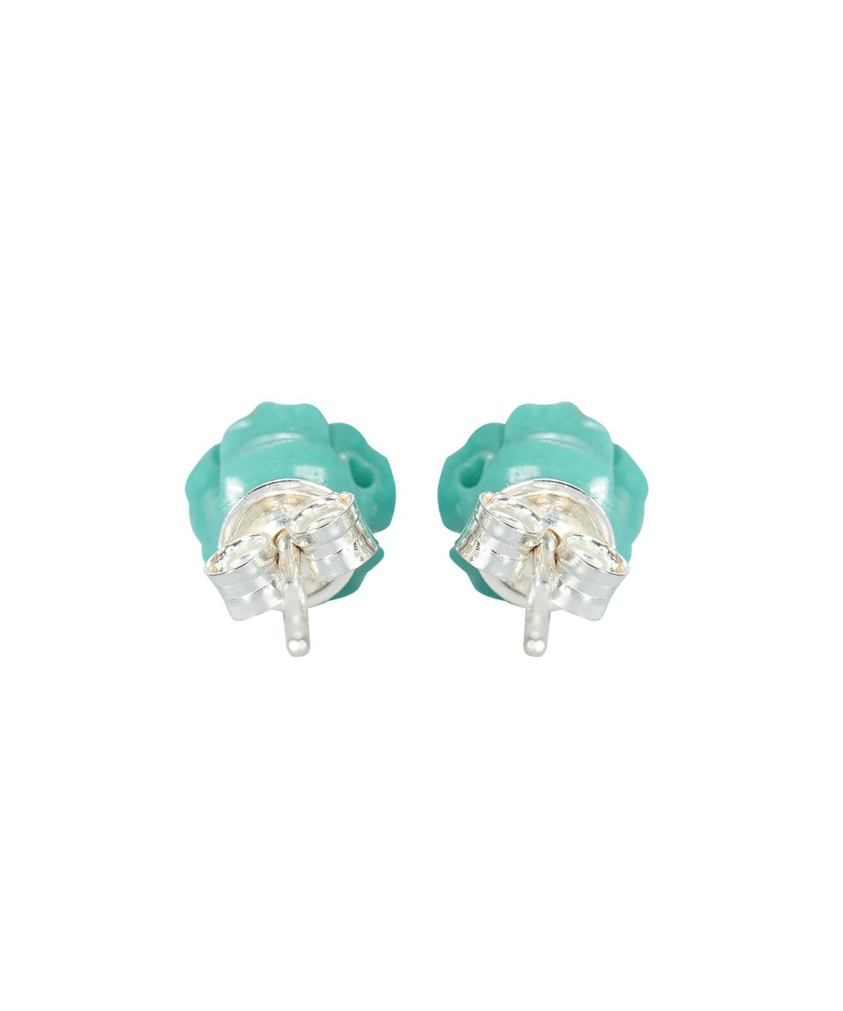 루시르주(LUCIR ZU) Rose Turquoise Silver Earrings 7mm (Mint)