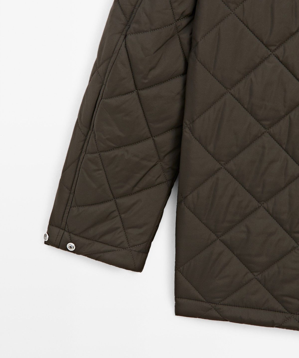 마시모두띠(MASSIMO DUTTI) 스웨이드 코듀로이 칼라 롱 패딩