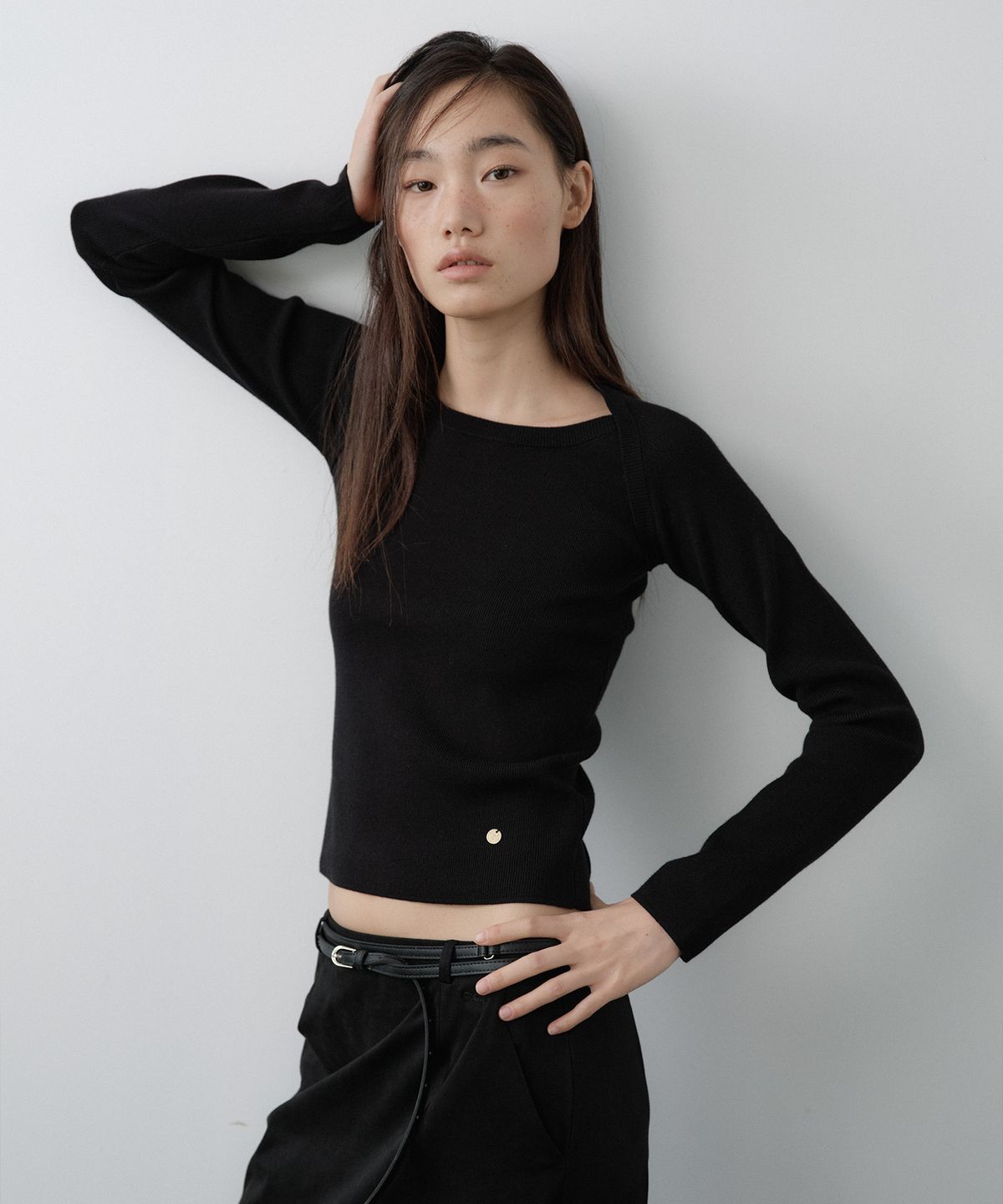 루시르주(LUCIR ZU) Double Wrap Long Belt (Black)