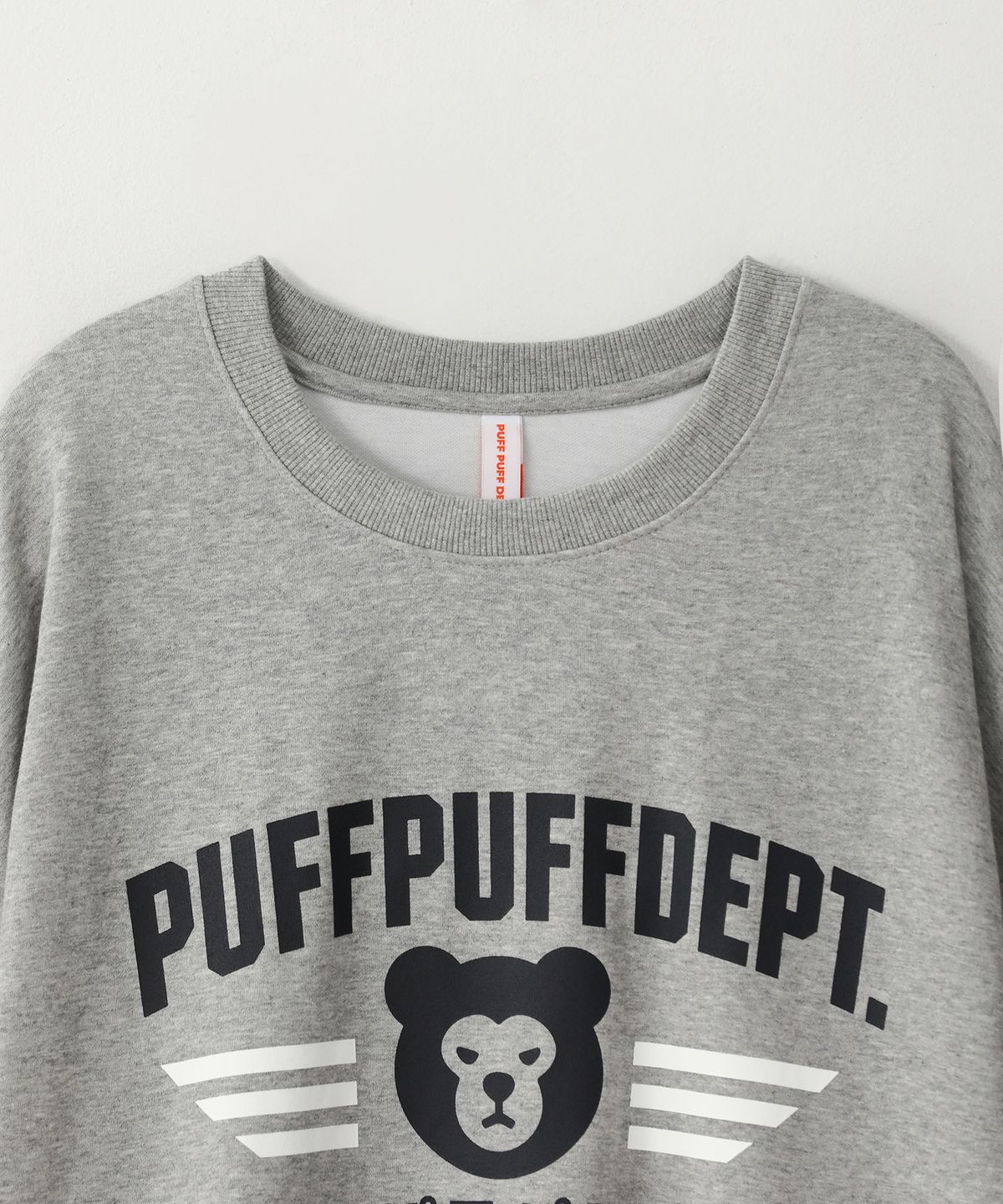 퍼프퍼프뎁트(PUFF PUFF DEPT) BEARMONSTER 스웨트셔츠 GREY