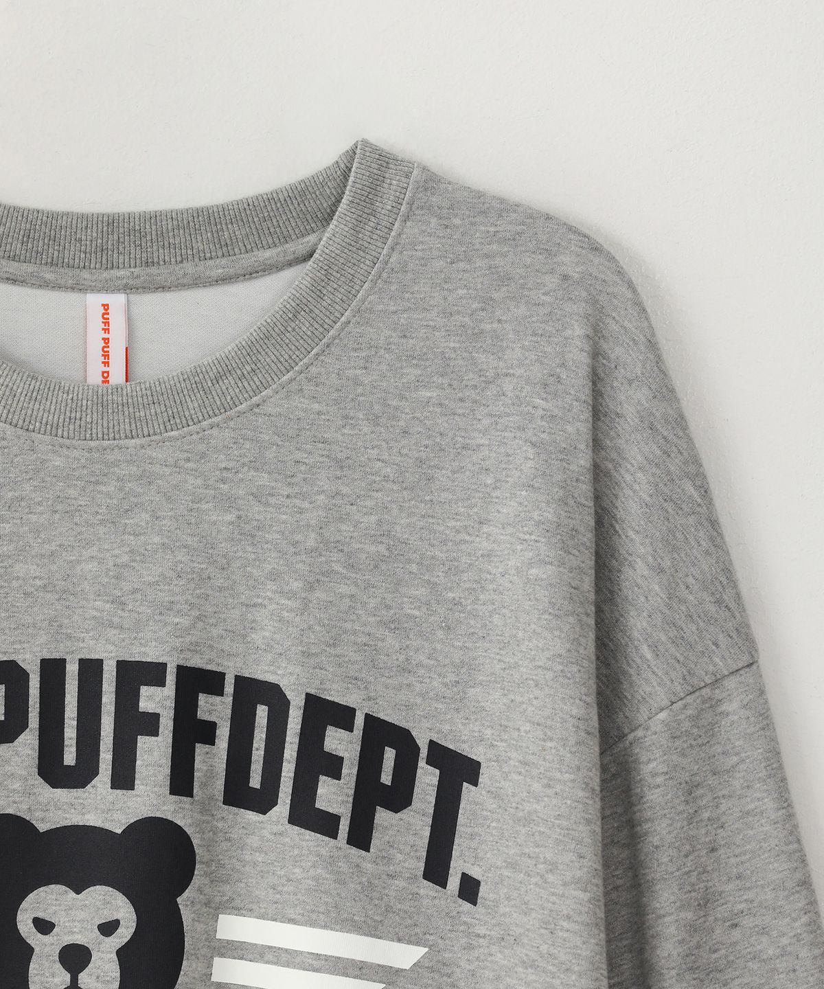 퍼프퍼프뎁트(PUFF PUFF DEPT) BEARMONSTER 스웨트셔츠 GREY