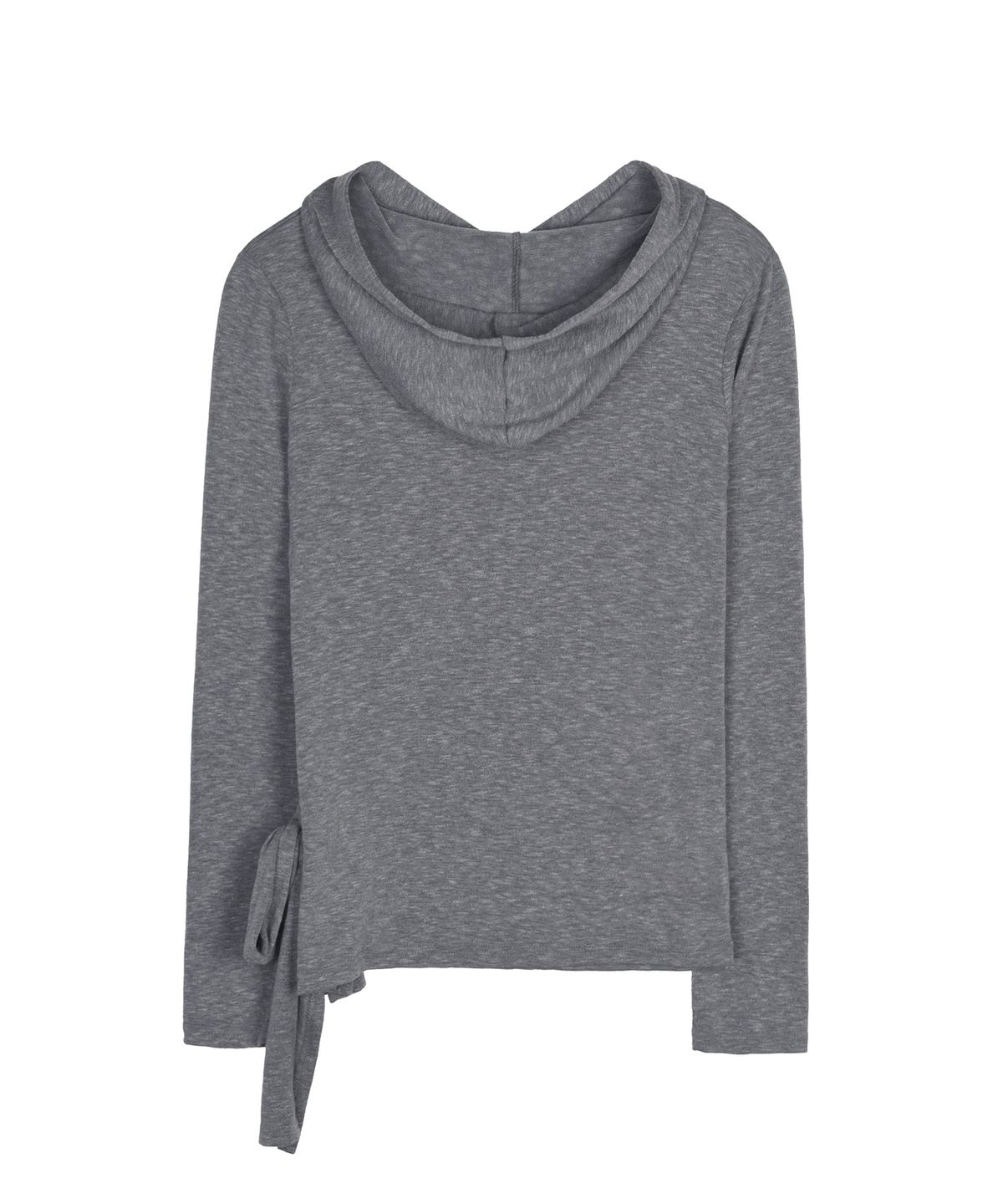 닉앤니콜(NICK&NICOLE) STRAP HOOD LONG SLEEVE TOP_CHARCOAL