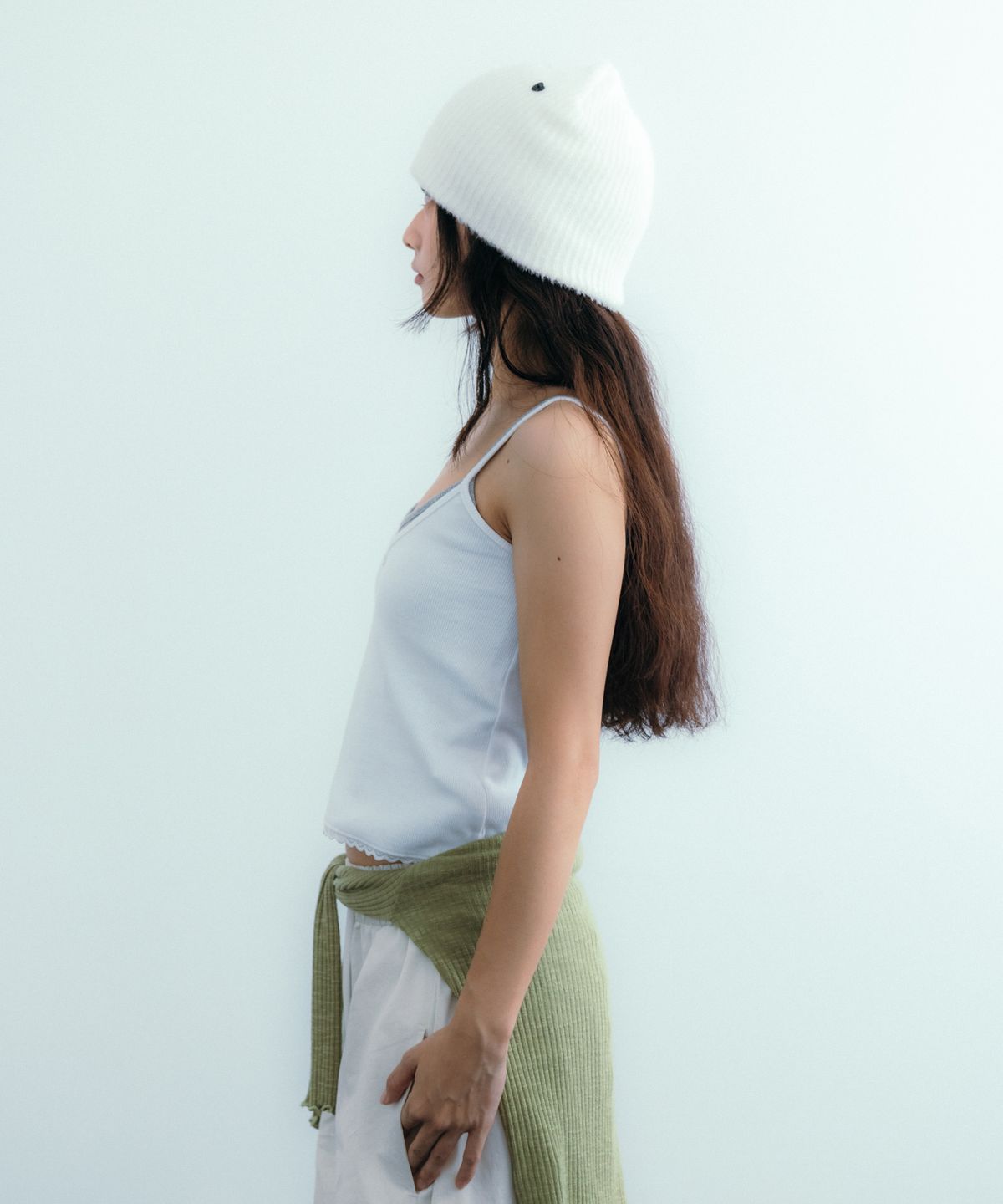 이요우아(IYOWUAH) Heart flower button beanie, White
