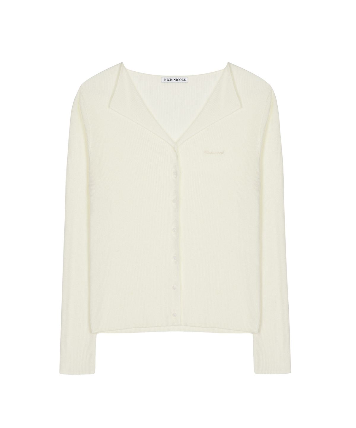 닉앤니콜(NICK&NICOLE) OPEN COLLAR KNIT CARDIGAN_IVORY