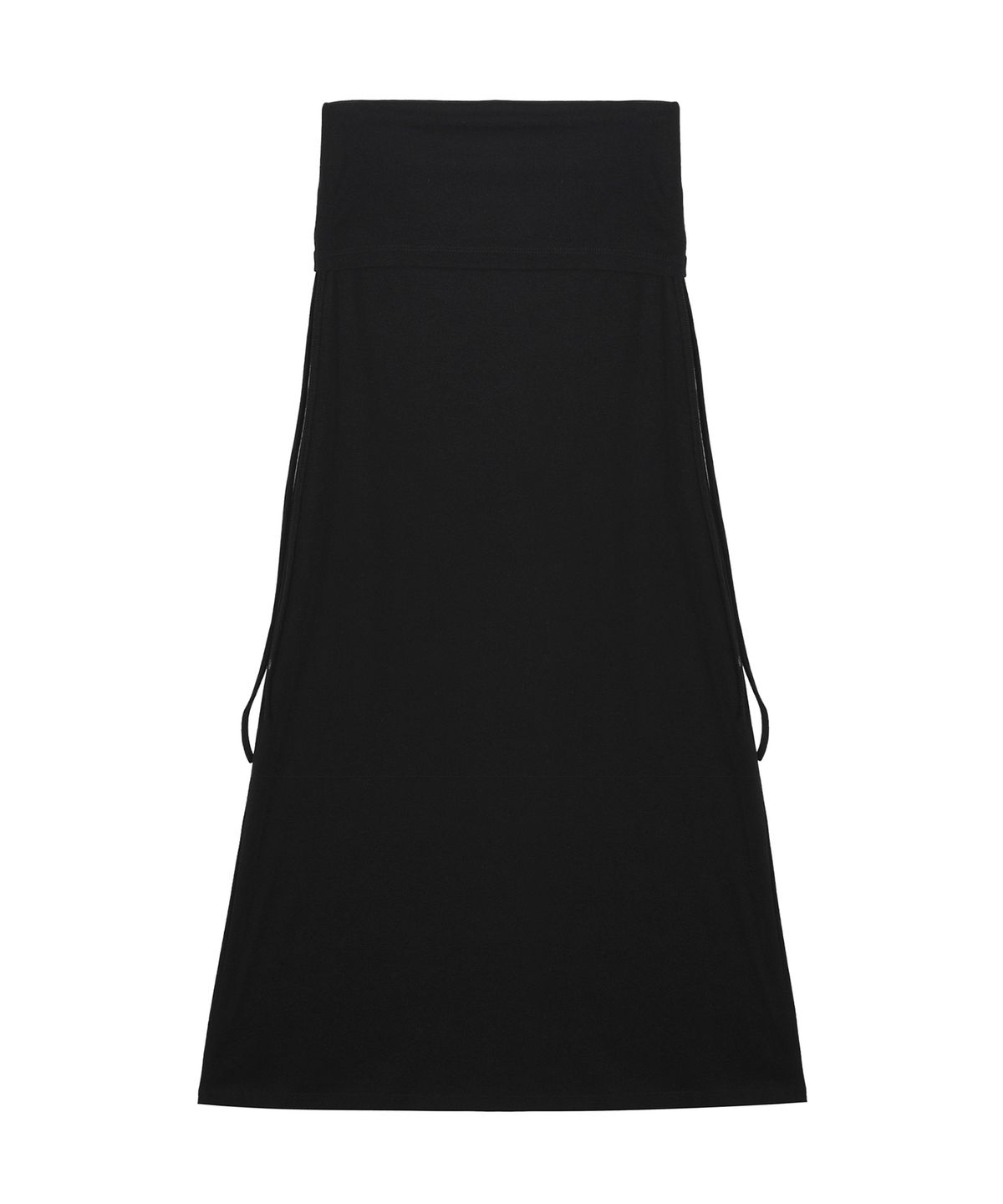 닉앤니콜(NICK&NICOLE) FOLD OVER LONG SKIRT_BLACK