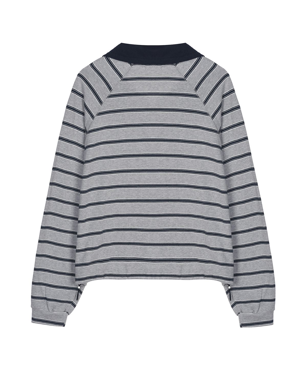 닉앤니콜(NICK&NICOLE) STRIPE HALF ZIP-UP SWEATSHIRT_GRAY