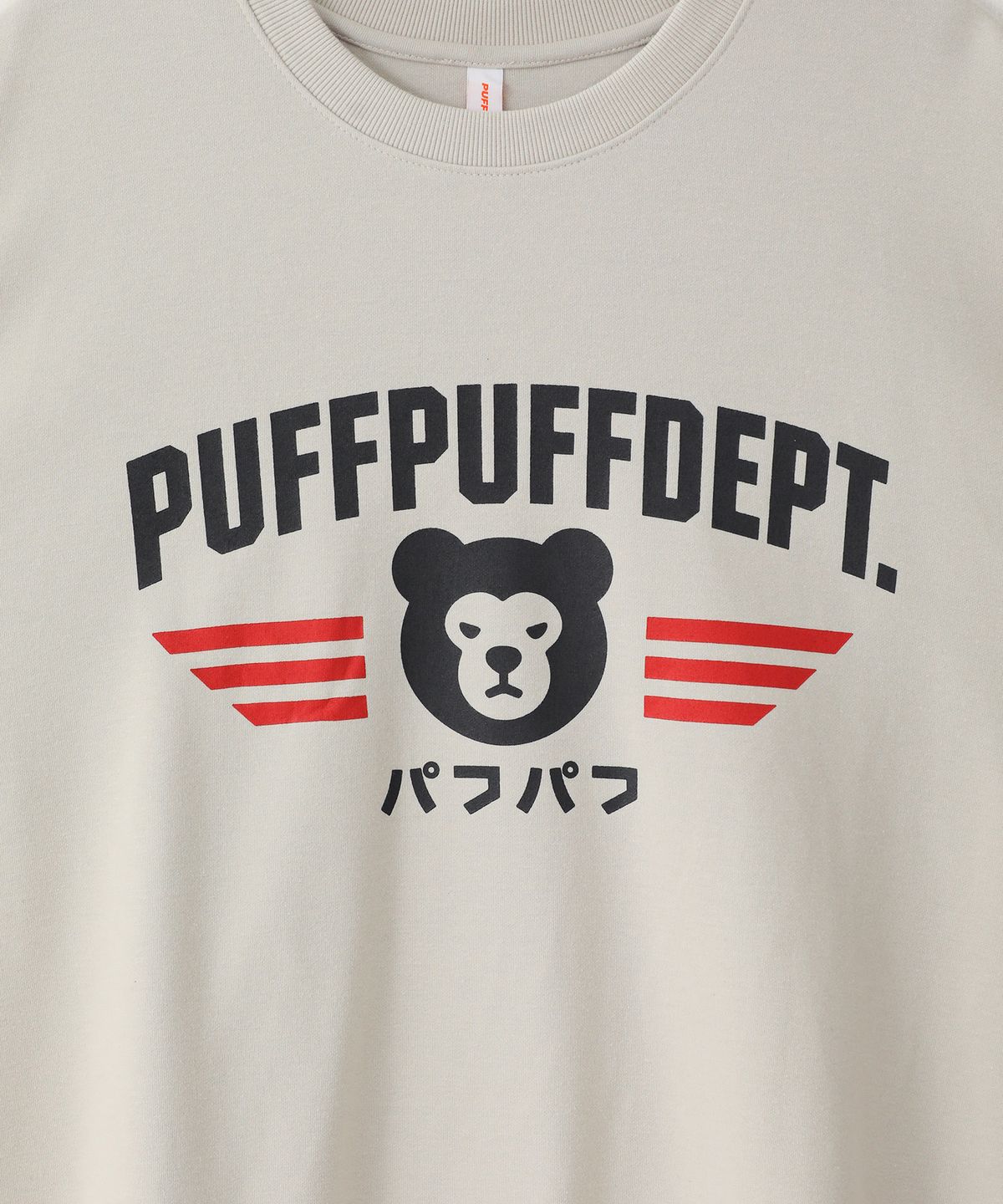 퍼프퍼프뎁트(PUFF PUFF DEPT) BEARMONSTER 스웨트셔츠 GREYISH BEIGE