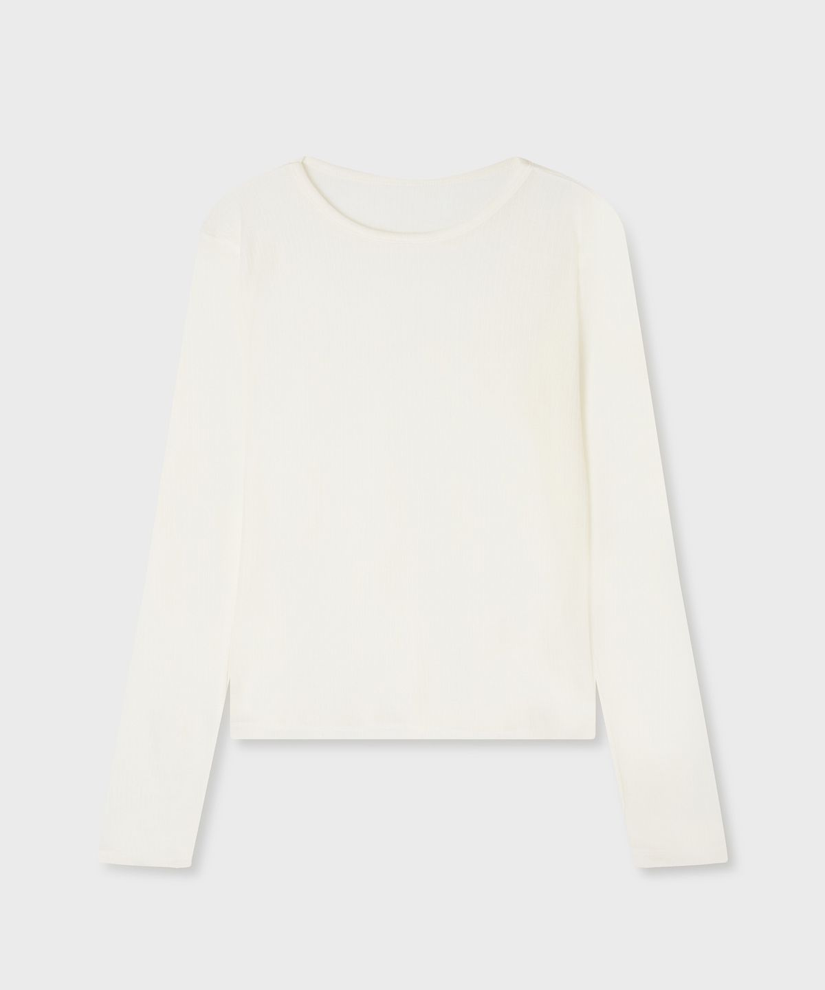 후아유(WHO.A.U) Tencel Wool Ribbed T-shirt(F) / WHLAG4998F