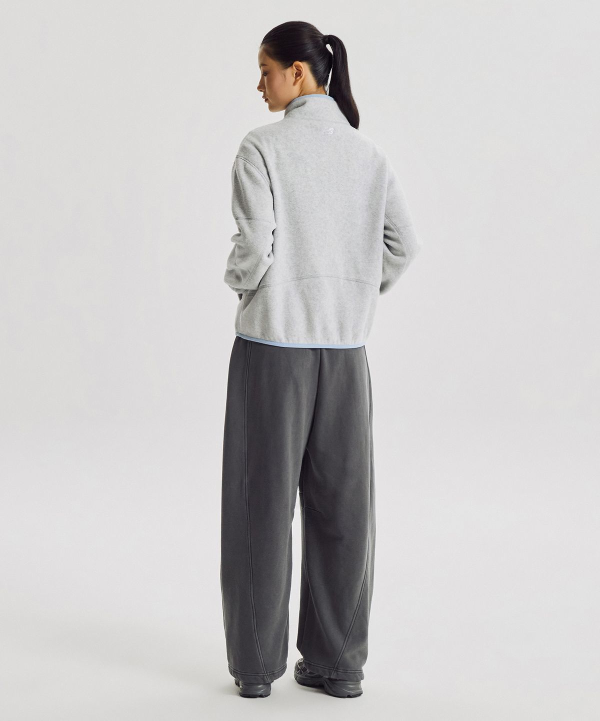 뉴발란스(NEW BALANCE) NBMDG4W932 / WOMEN 코지 플리스 스탠넥 집업 (L/GRAY)